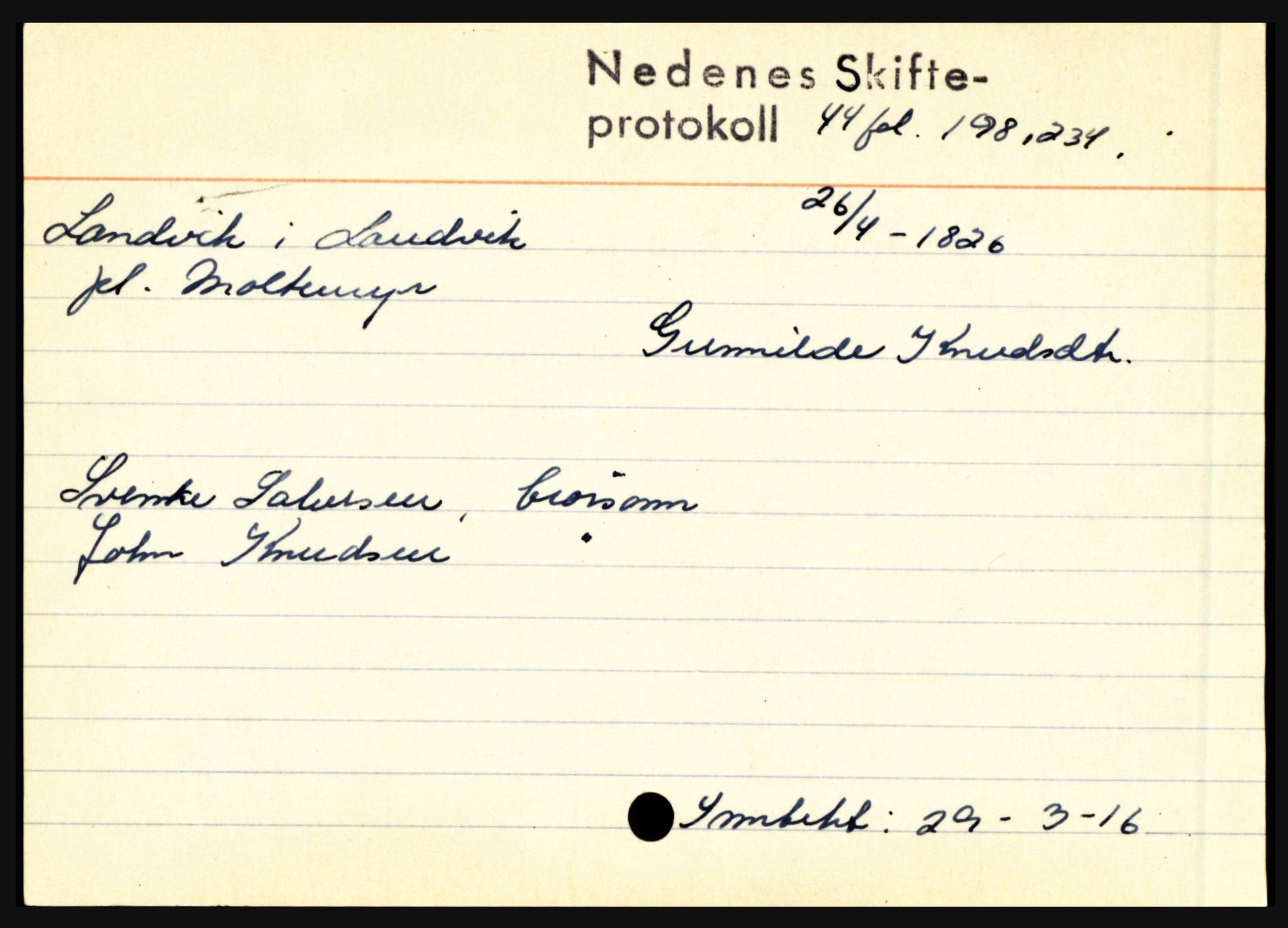 Nedenes sorenskriveri før 1824, AV/SAK-1221-0007/H, p. 16789