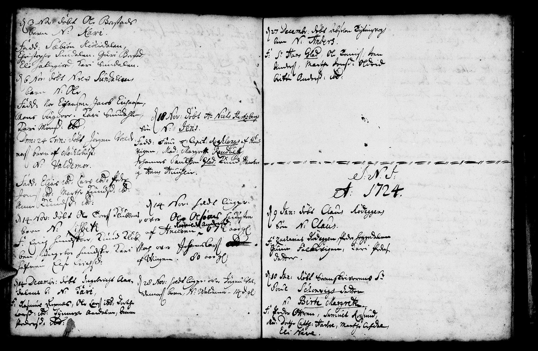 Davik sokneprestembete, AV/SAB-A-79701/H/Haa/Haaa/L0001: Parish register (official) no. A 1, 1710-1742, p. 62