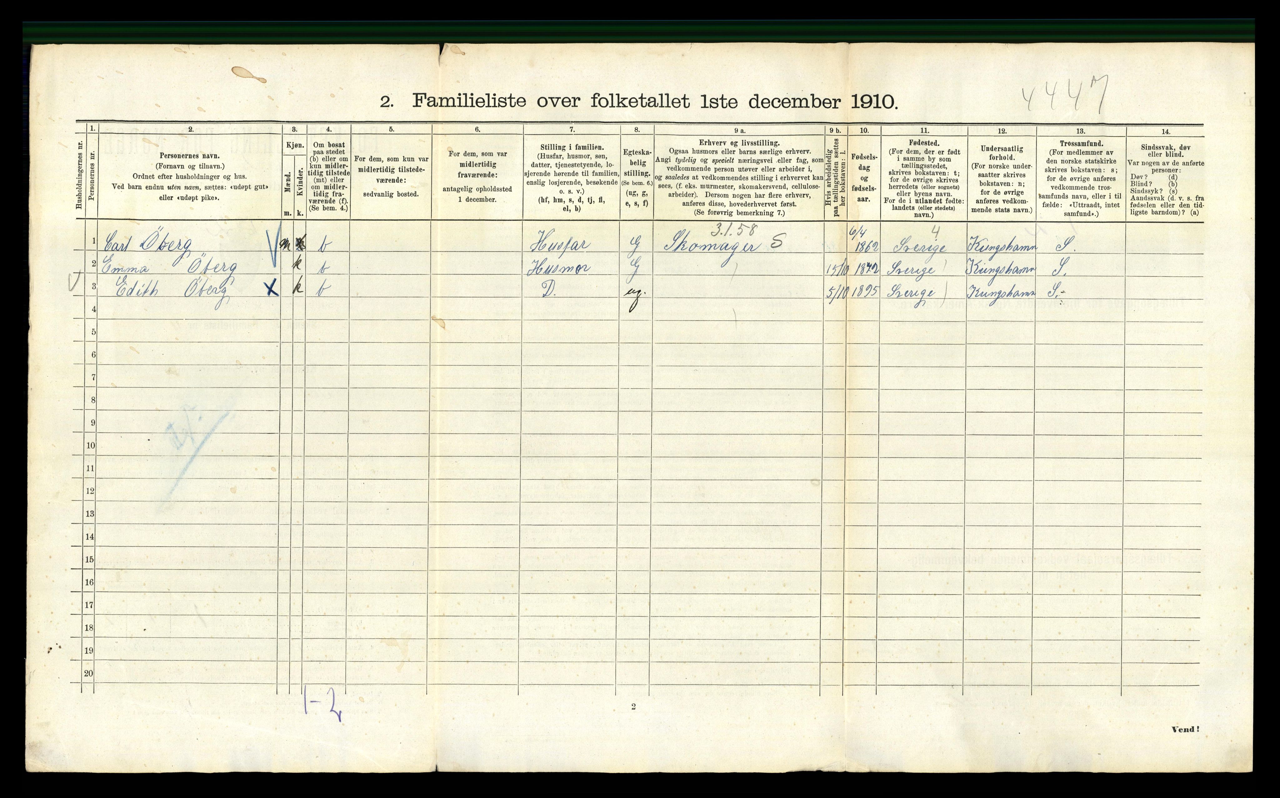 RA, 1910 census for Kristiania, 1910, p. 77796