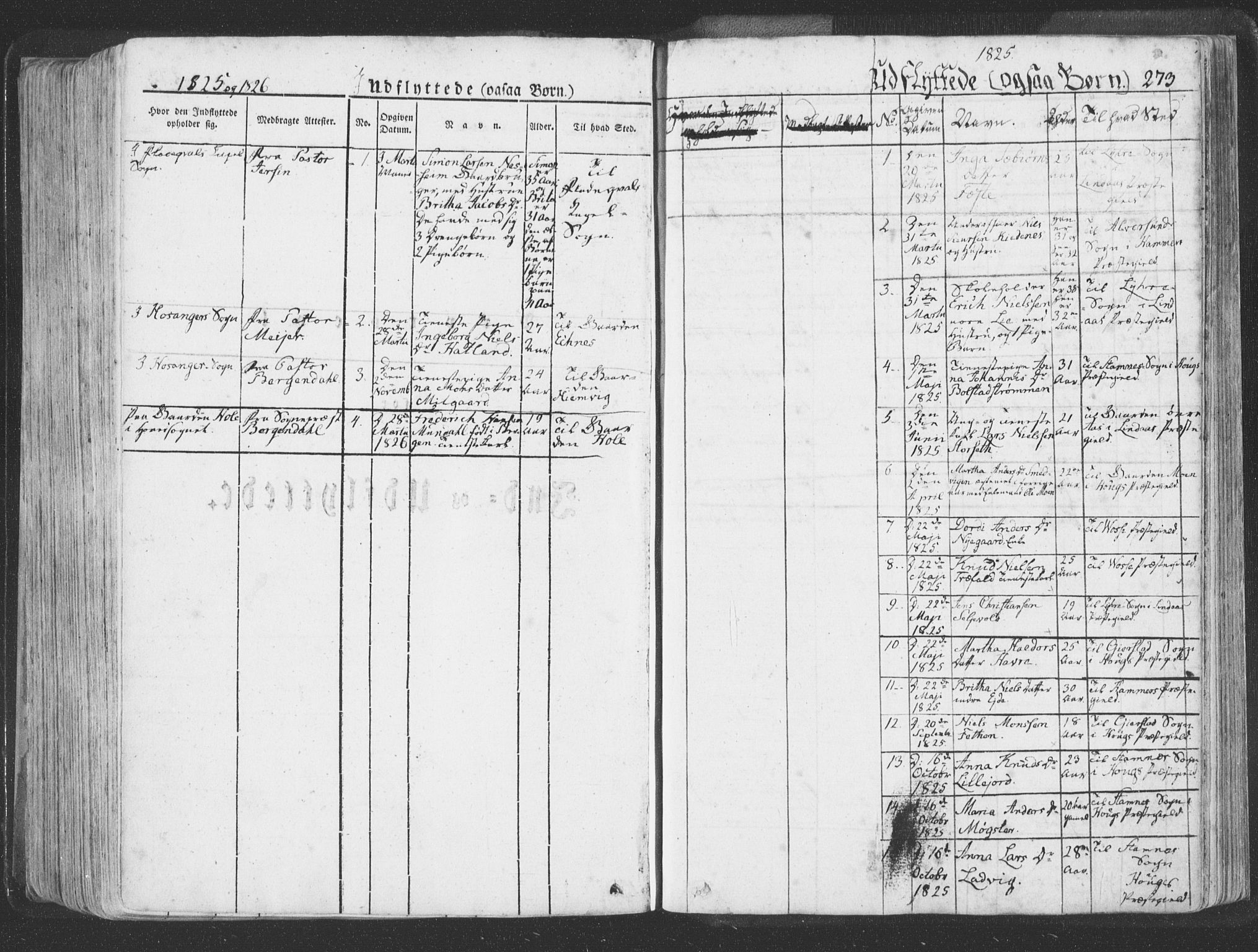 Hosanger sokneprestembete, AV/SAB-A-75801/H/Haa: Parish register (official) no. A 6, 1824-1835, p. 273