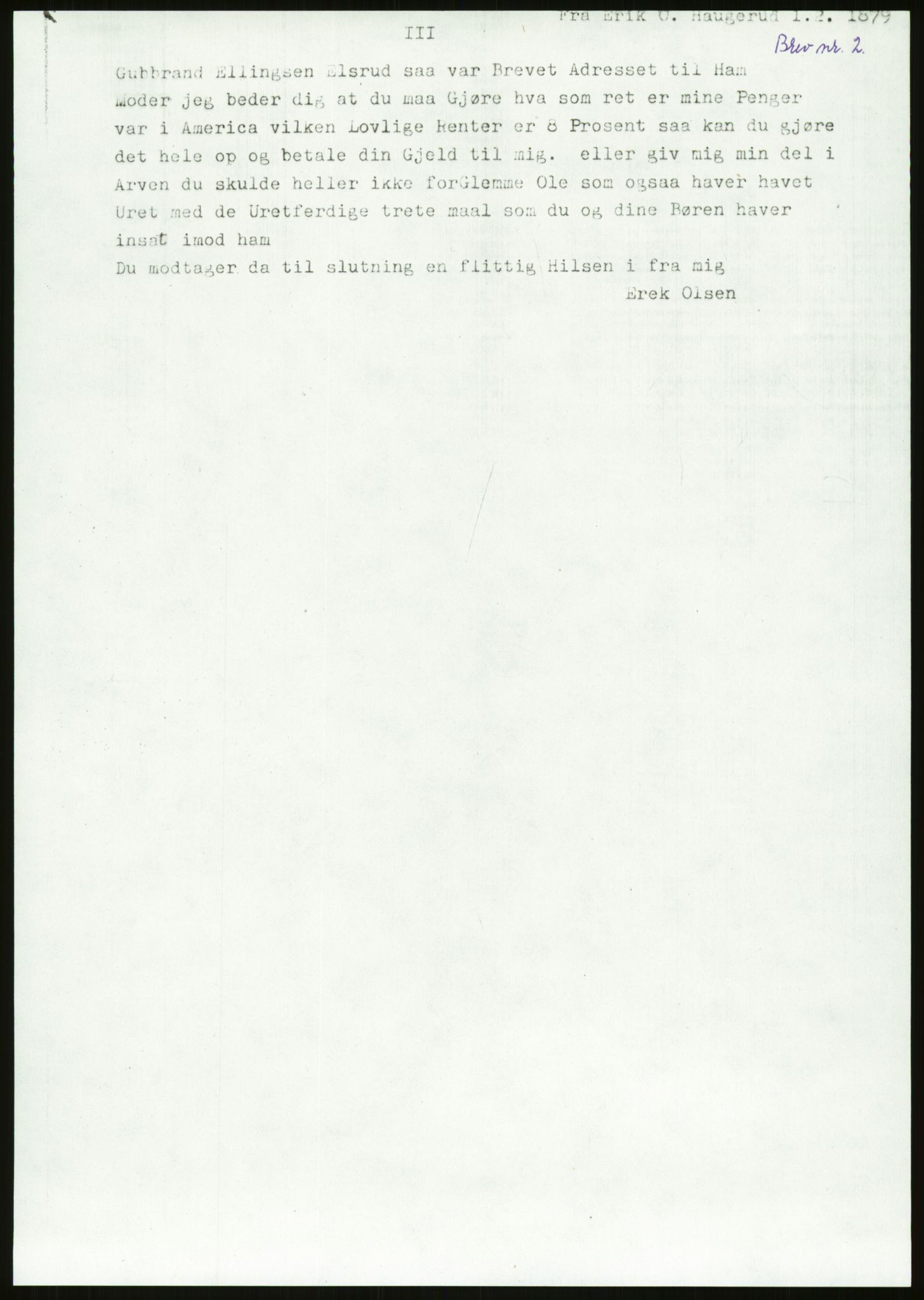 Samlinger til kildeutgivelse, Amerikabrevene, RA/EA-4057/F/L0018: Innlån fra Buskerud: Elsrud, 1838-1914, p. 383