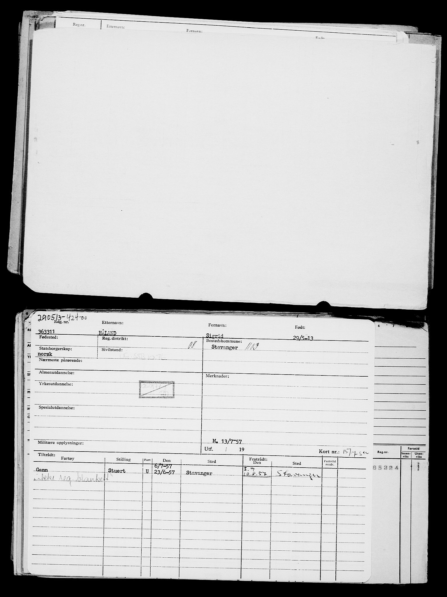 Direktoratet for sjømenn, AV/RA-S-3545/G/Gb/L0112: Hovedkort, 1913, p. 913