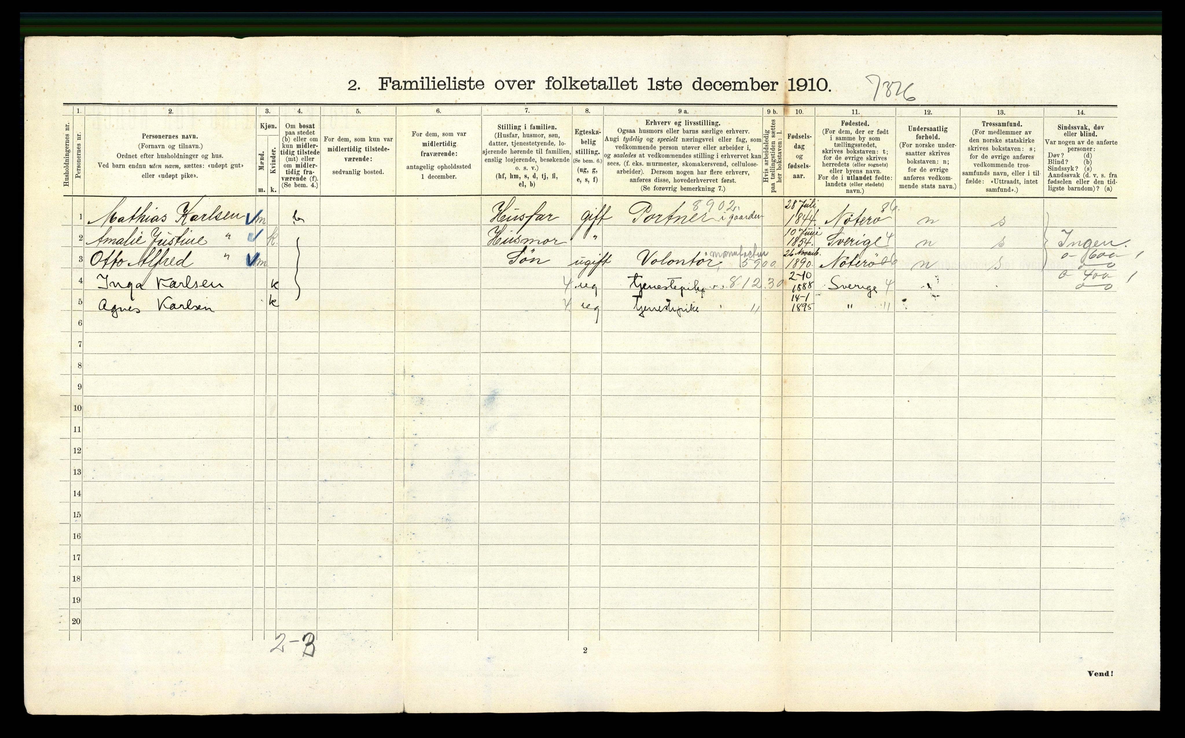 RA, 1910 census for Kristiania, 1910, p. 3002