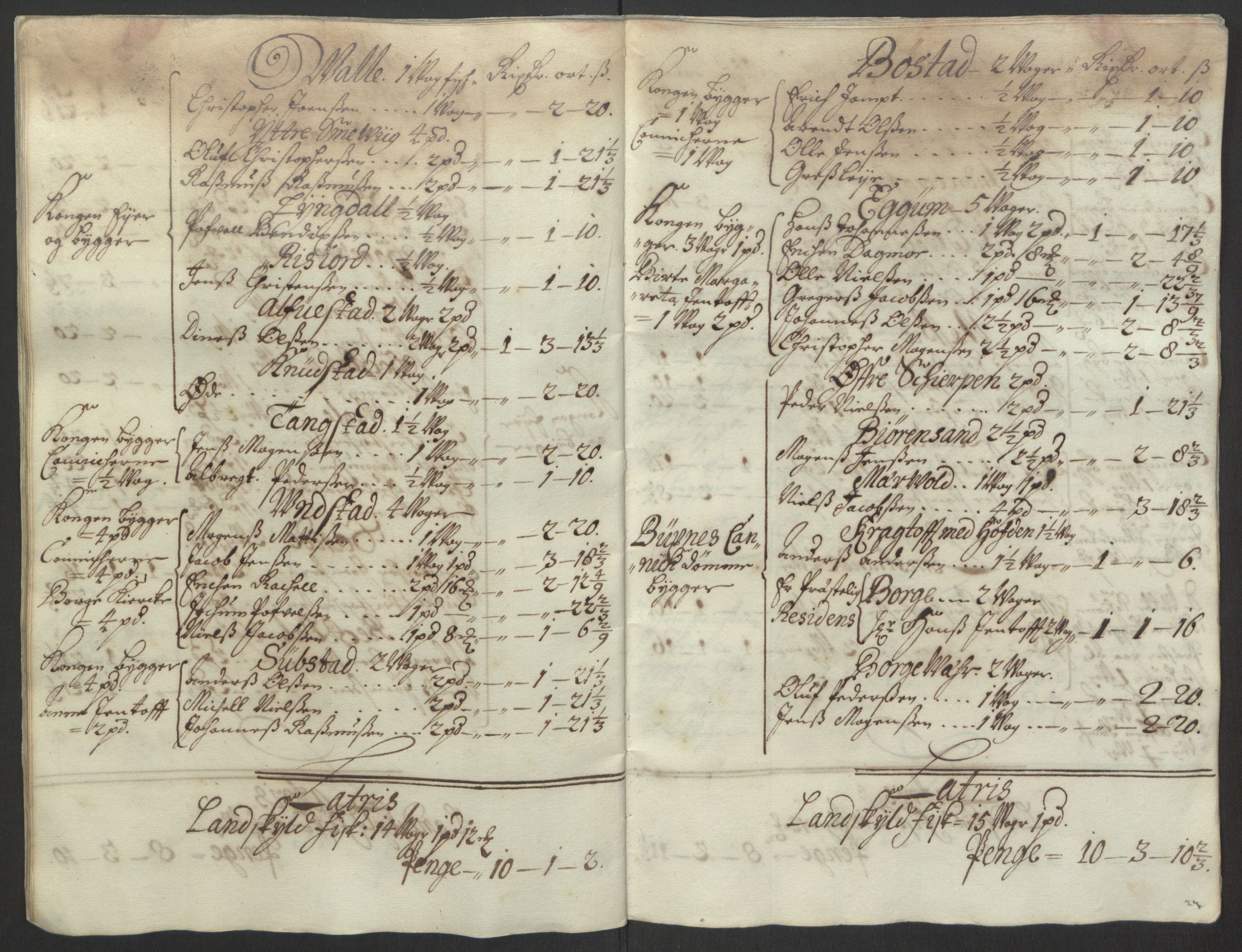 Rentekammeret inntil 1814, Reviderte regnskaper, Fogderegnskap, RA/EA-4092/R67/L4677: Fogderegnskap Vesterålen, Andenes og Lofoten, 1694-1695, p. 41