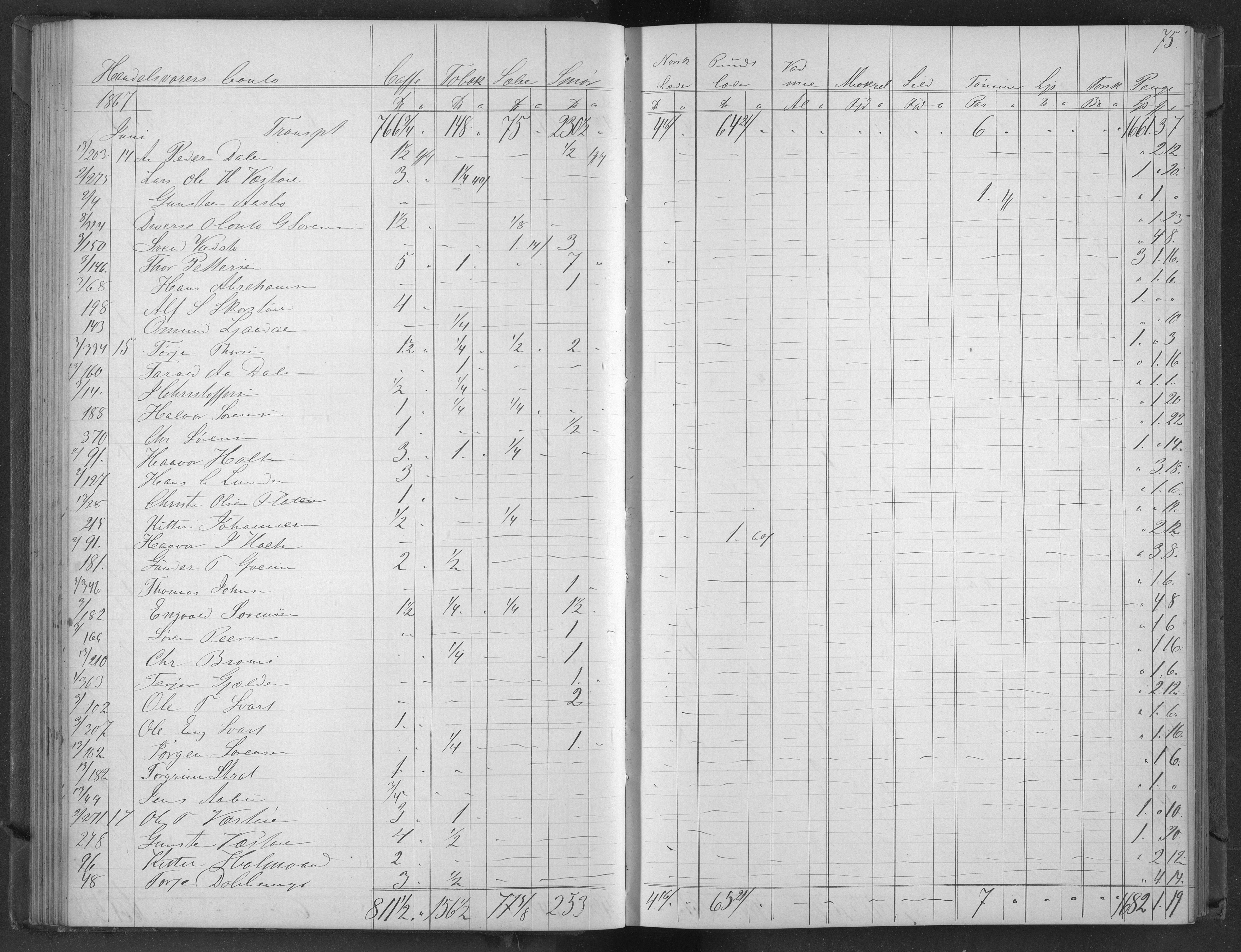 Egelands Jernverk, AAKS/PA-1907/01/L0041: Krambodjournal, 1866-1868, p. 74