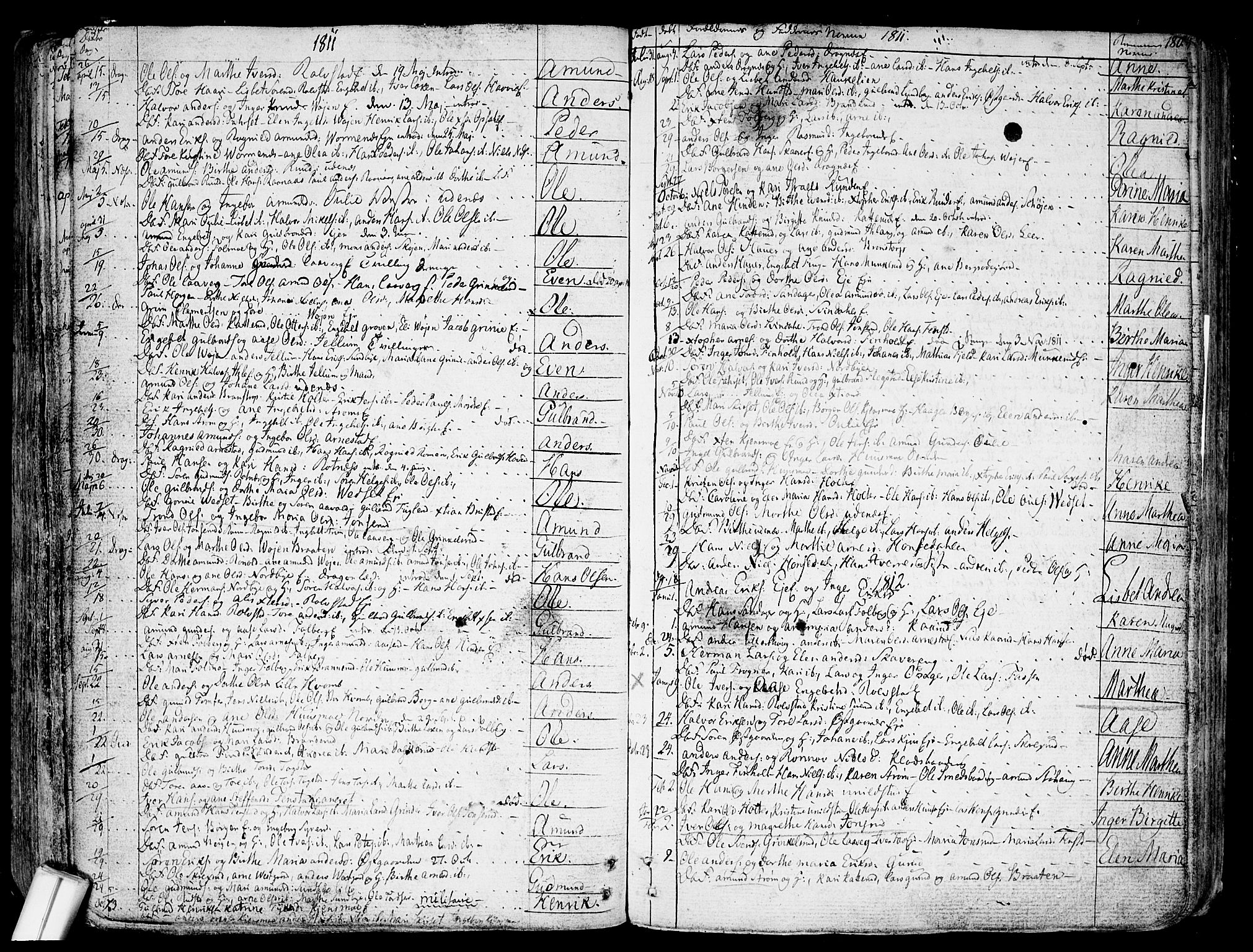 Nes prestekontor Kirkebøker, AV/SAO-A-10410/F/Fa/L0004: Parish register (official) no. I 4, 1781-1816, p. 180