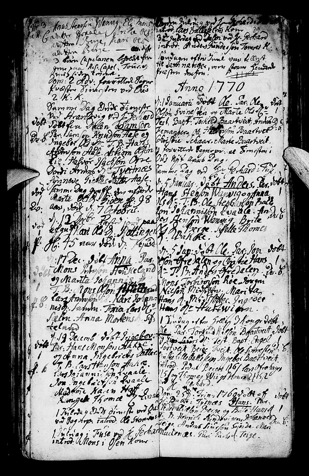 Os sokneprestembete, AV/SAB-A-99929: Parish register (official) no. A 9, 1766-1779, p. 39