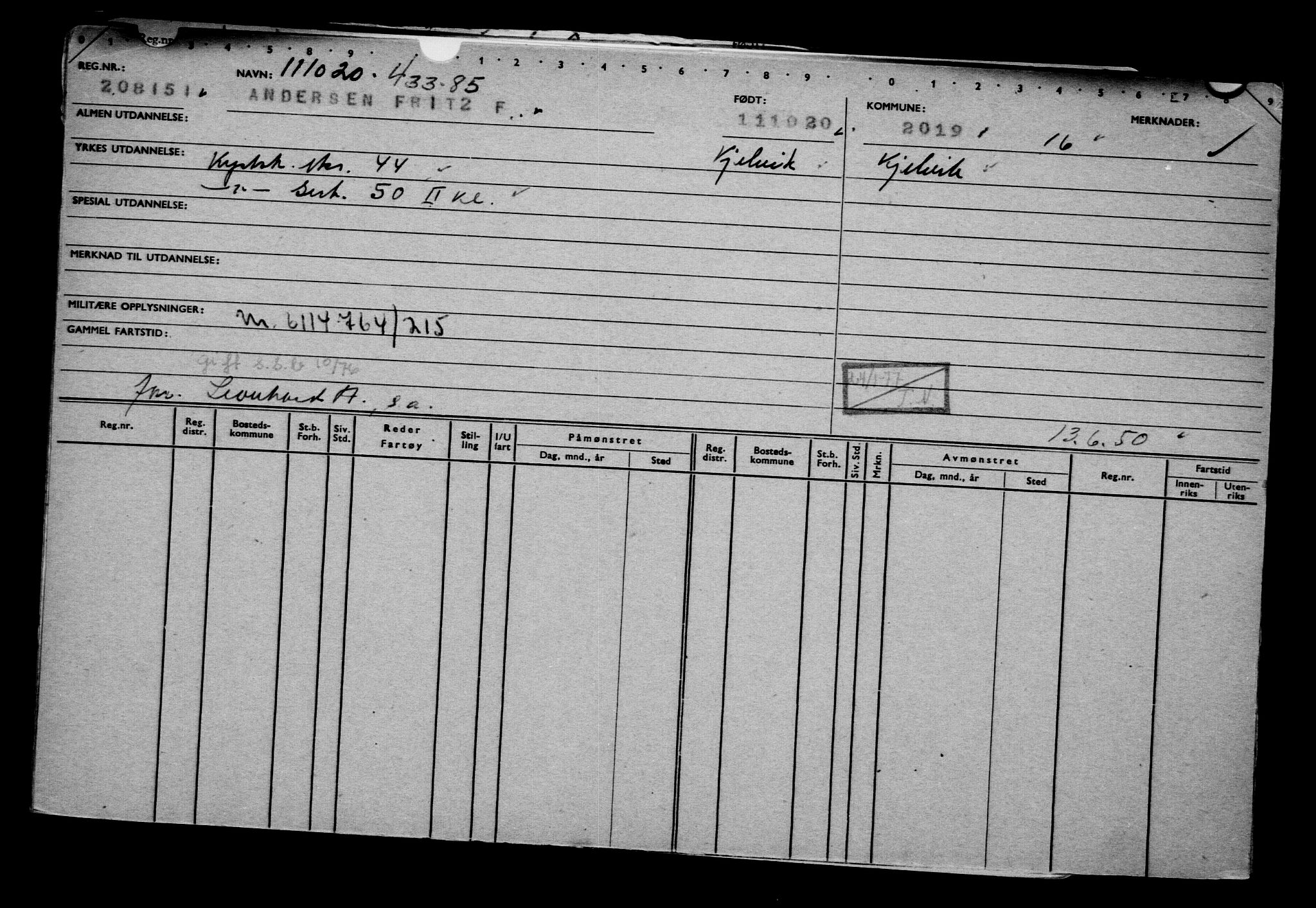 Direktoratet for sjømenn, AV/RA-S-3545/G/Gb/L0186: Hovedkort, 1920, p. 249
