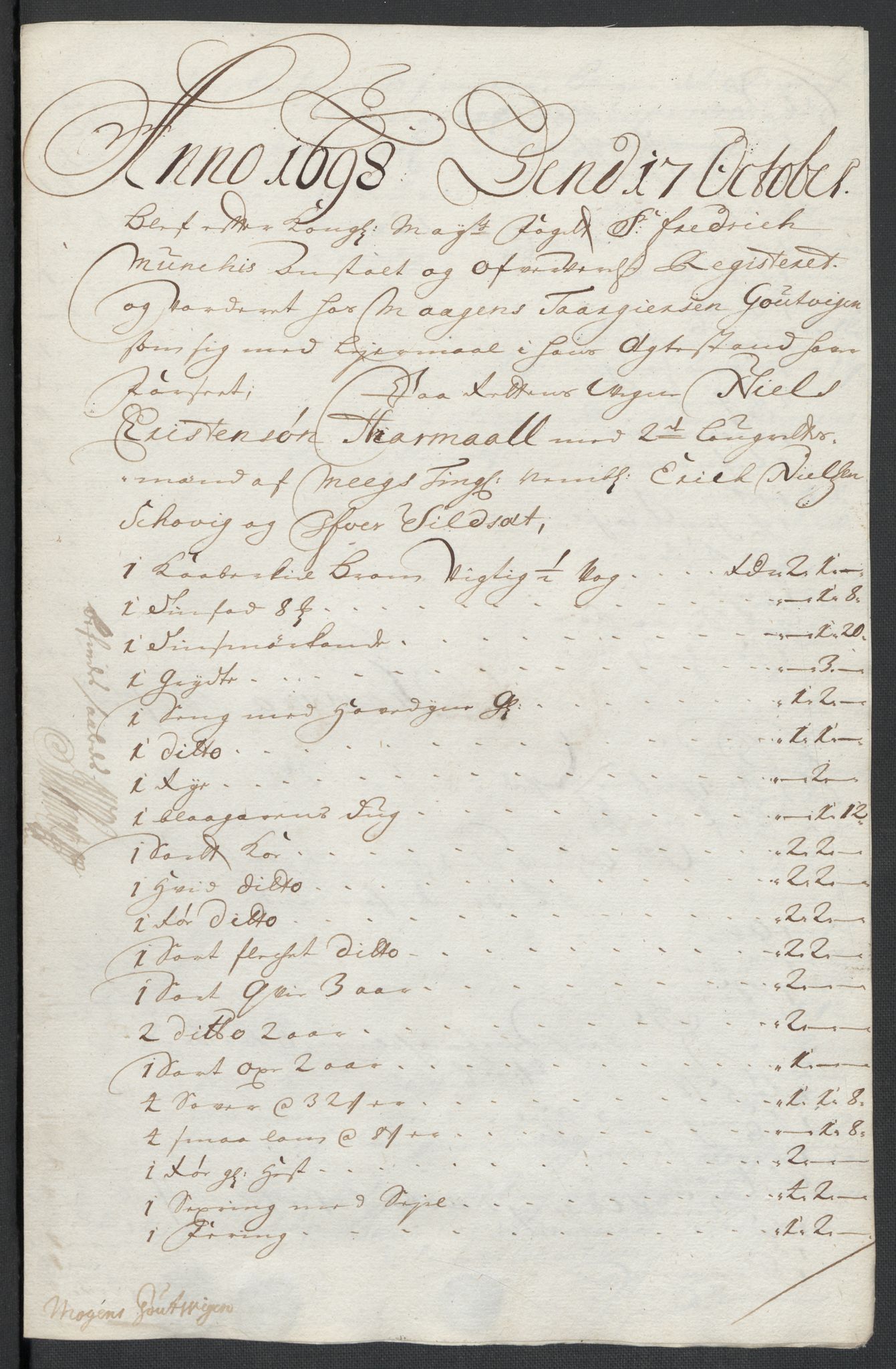 Rentekammeret inntil 1814, Reviderte regnskaper, Fogderegnskap, RA/EA-4092/R56/L3737: Fogderegnskap Nordmøre, 1697-1698, p. 300