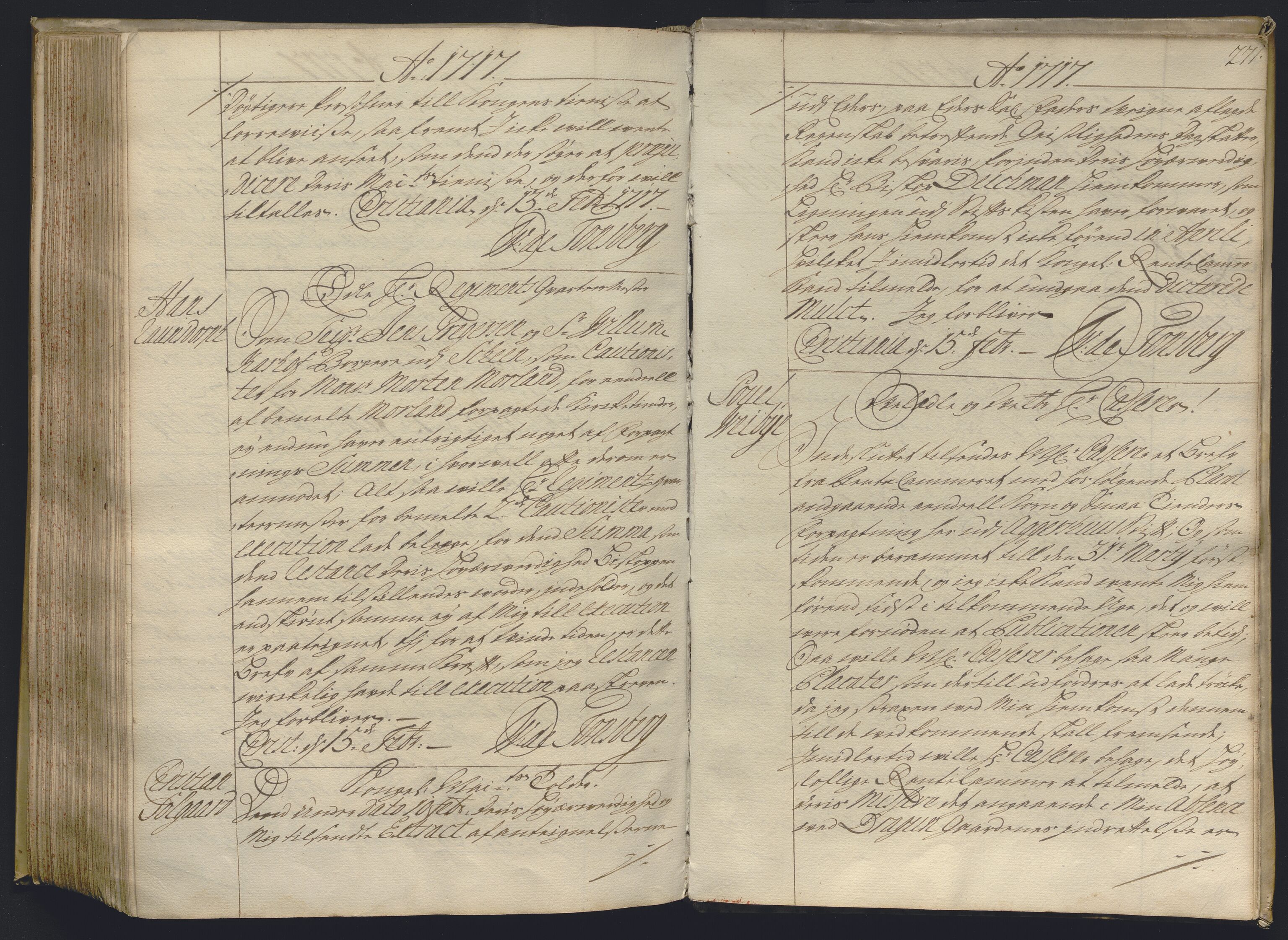 Kristiania stiftamt, AV/SAO-A-10386/B/Ba/L0004: Kopibok, 1715-1717, p. 270b-271a
