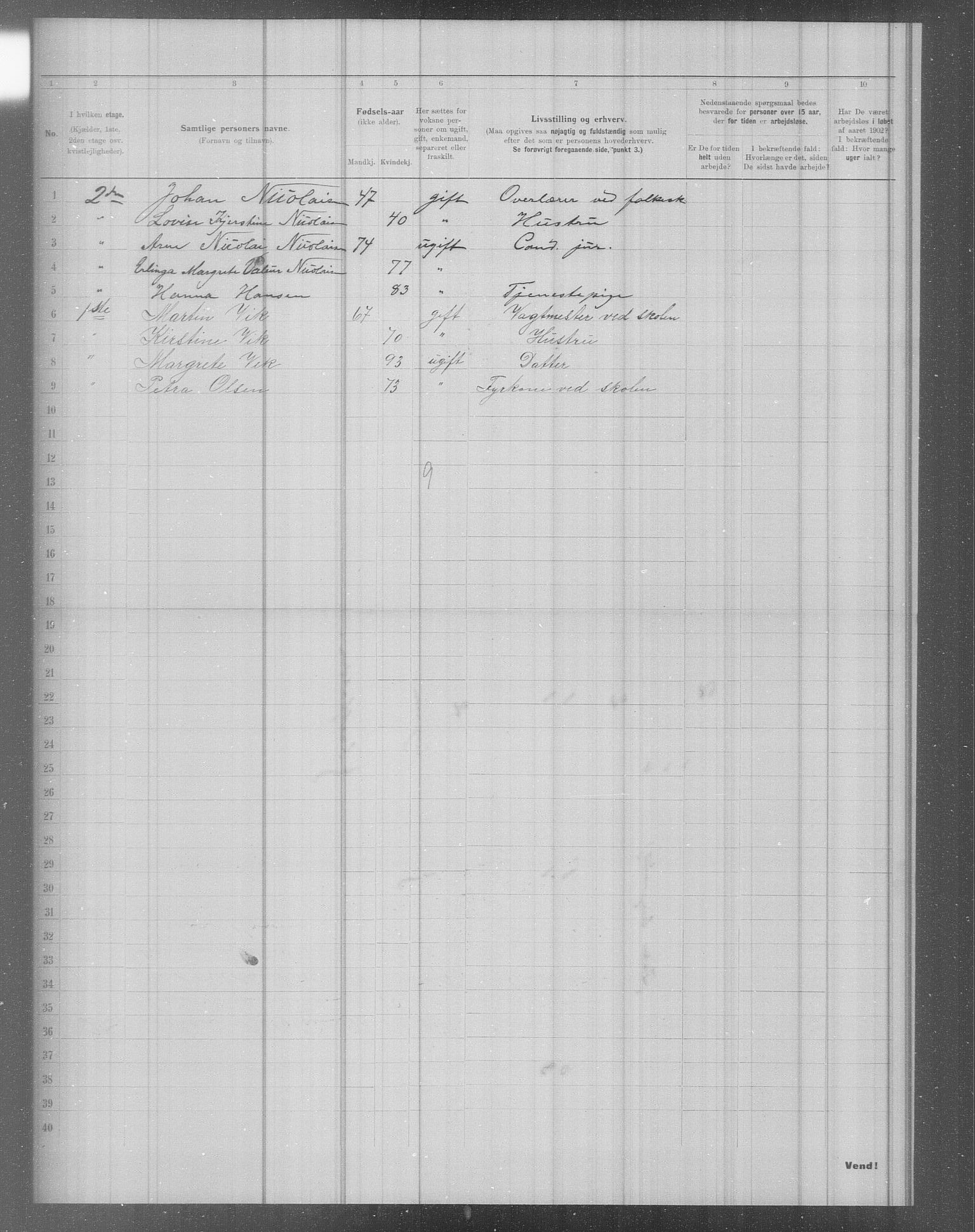 OBA, Municipal Census 1902 for Kristiania, 1902, p. 3556