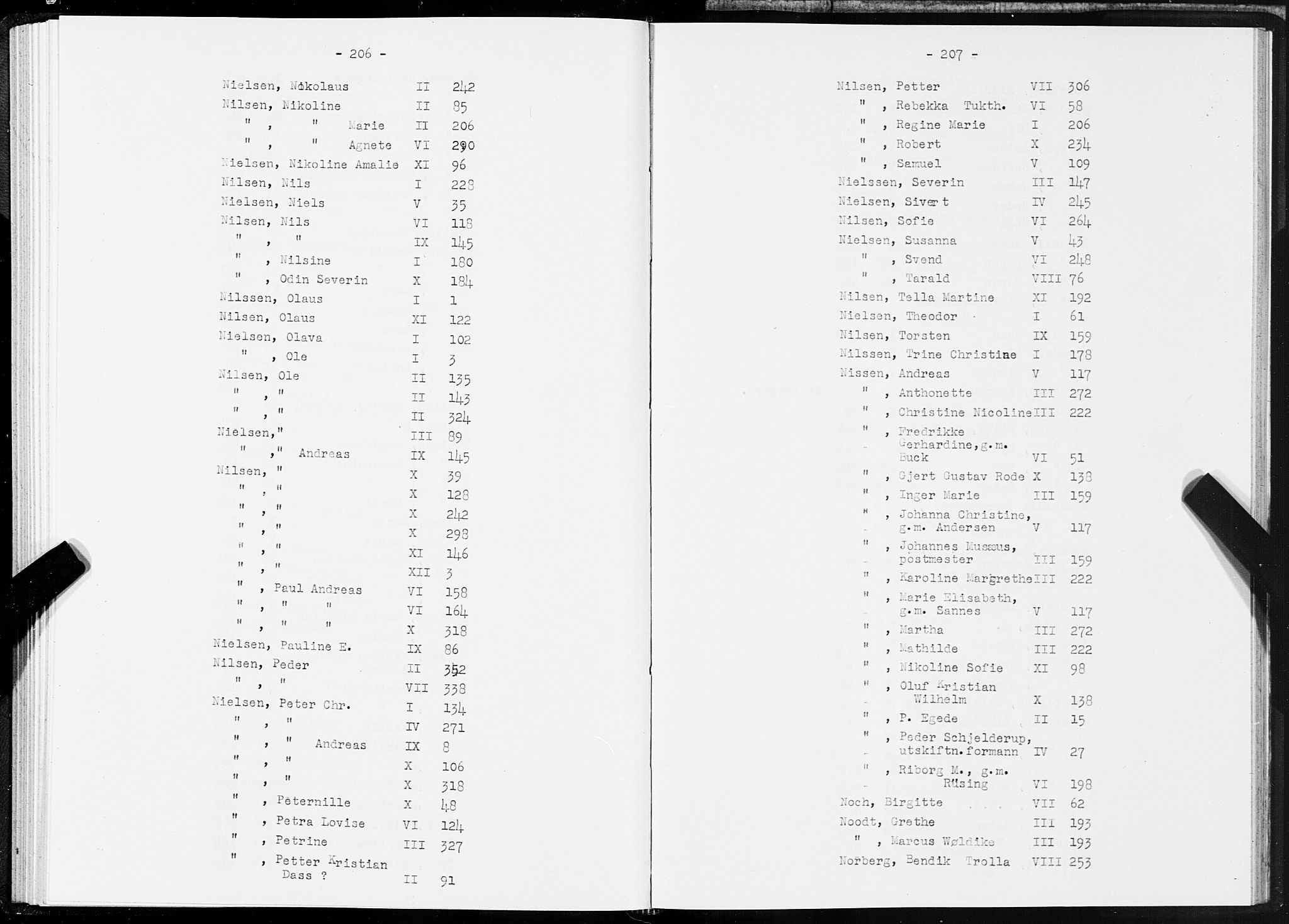 SAT, 1875 census for 1601 Trondheim, 1875, p. 206-207