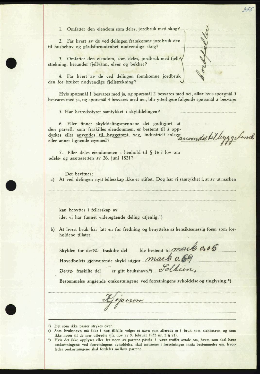 Nordmøre sorenskriveri, AV/SAT-A-4132/1/2/2Ca: Mortgage book no. A112, 1949-1949, Diary no: : 2451/1949