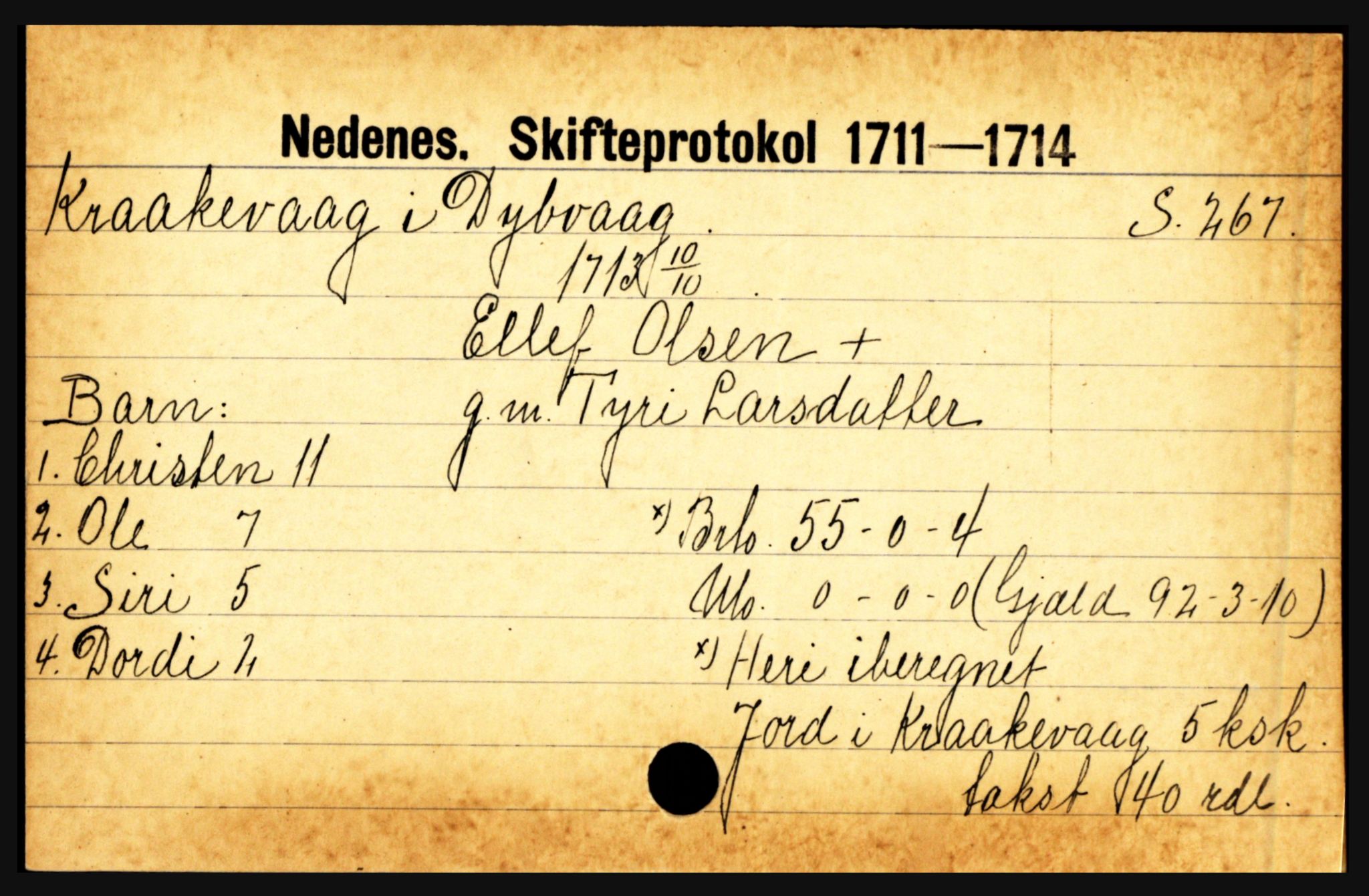 Nedenes sorenskriveri før 1824, AV/SAK-1221-0007/H, p. 16149