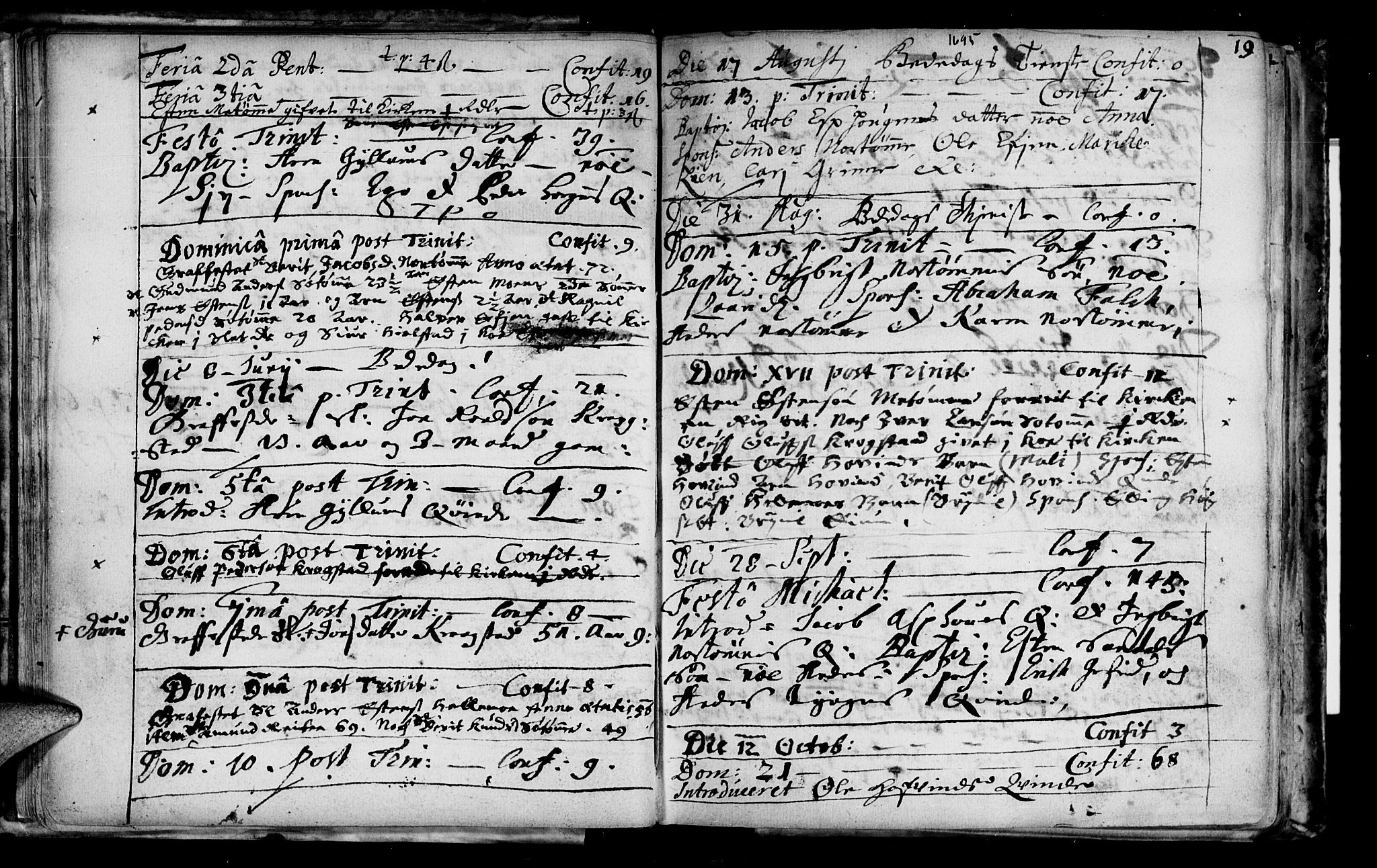 Ministerialprotokoller, klokkerbøker og fødselsregistre - Sør-Trøndelag, SAT/A-1456/692/L1101: Parish register (official) no. 692A01, 1690-1746, p. 19