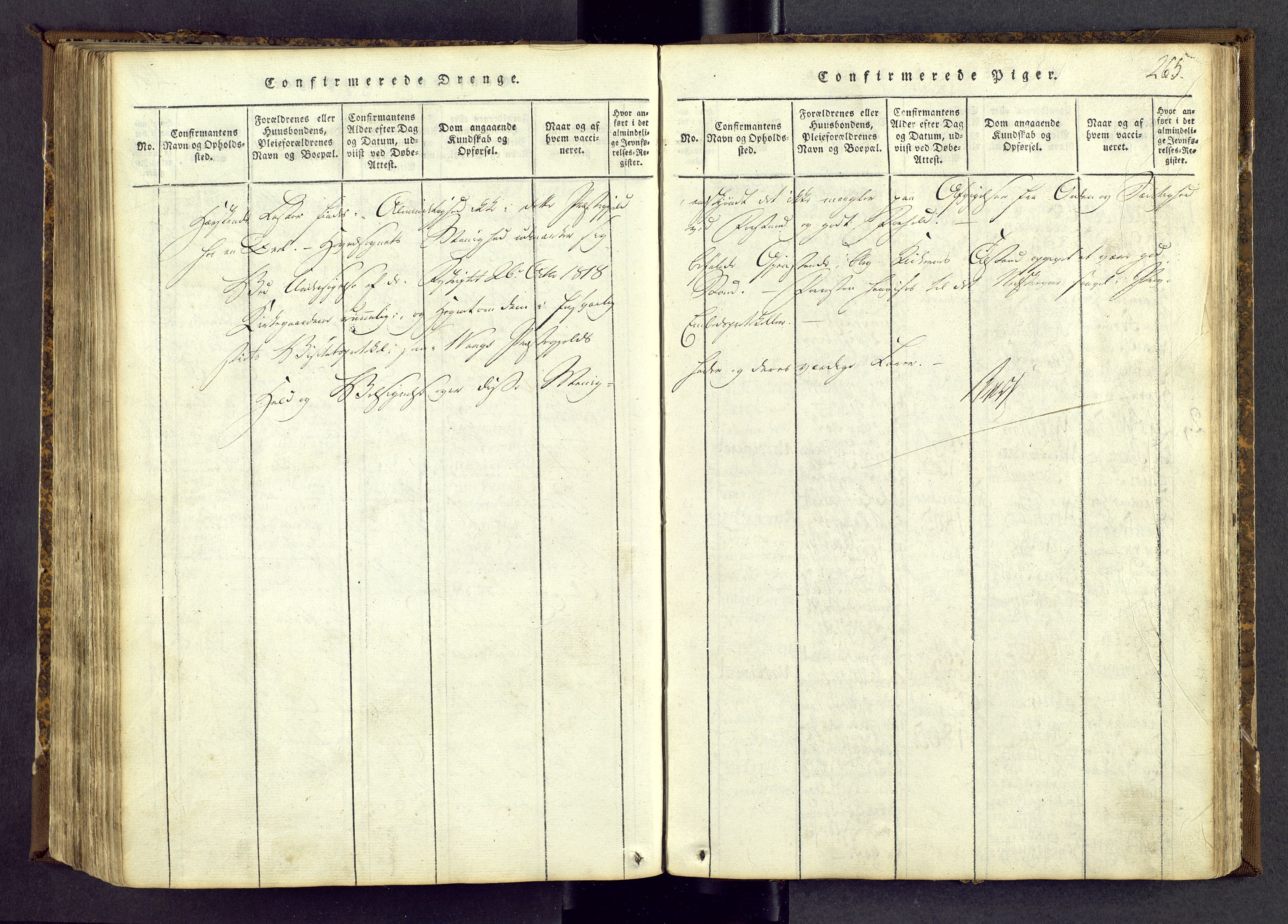 Vang prestekontor, Valdres, SAH/PREST-140/H/Ha/L0004: Parish register (official) no. 4, 1814-1831, p. 265