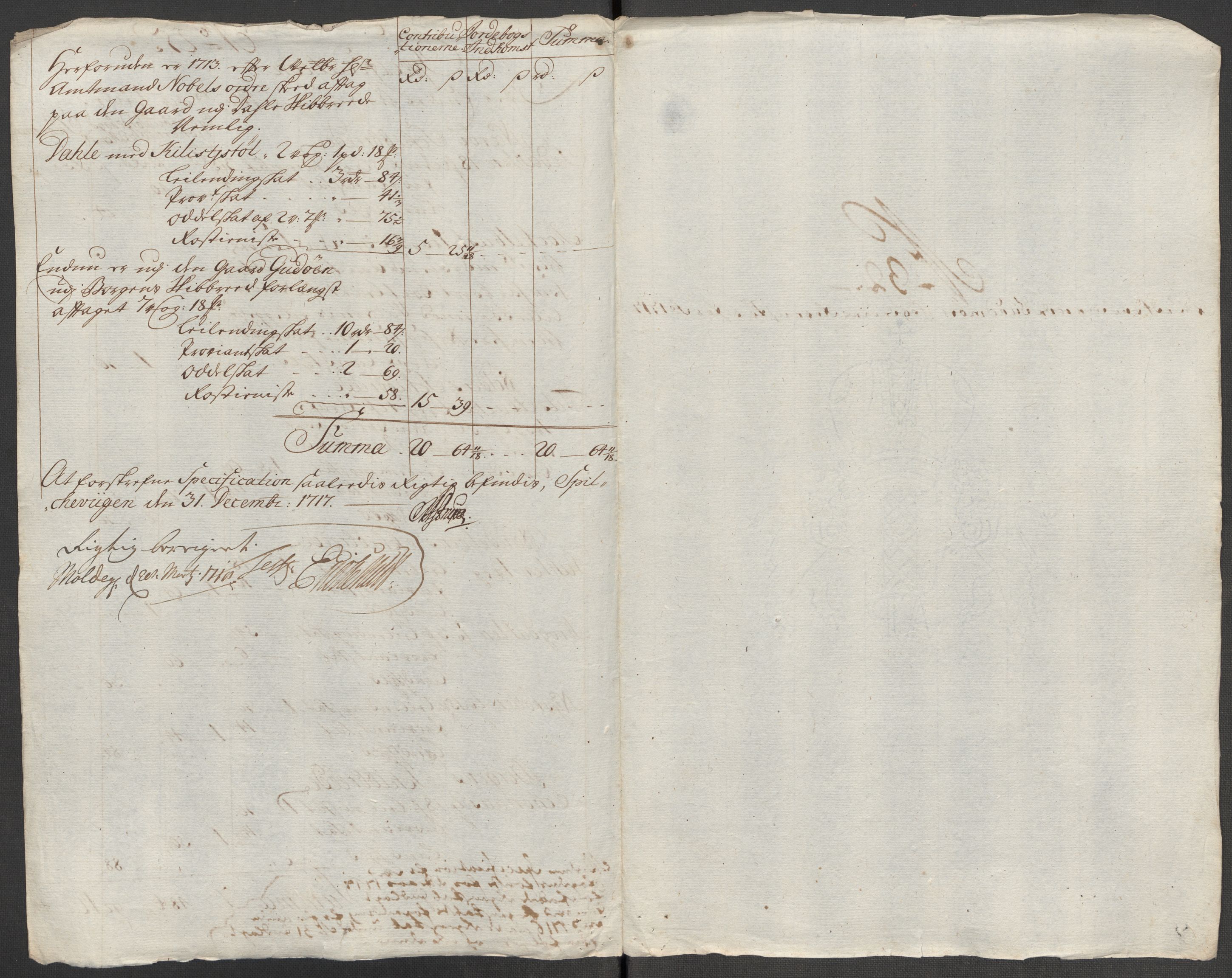 Rentekammeret inntil 1814, Reviderte regnskaper, Fogderegnskap, RA/EA-4092/R54/L3569: Fogderegnskap Sunnmøre, 1717, p. 235