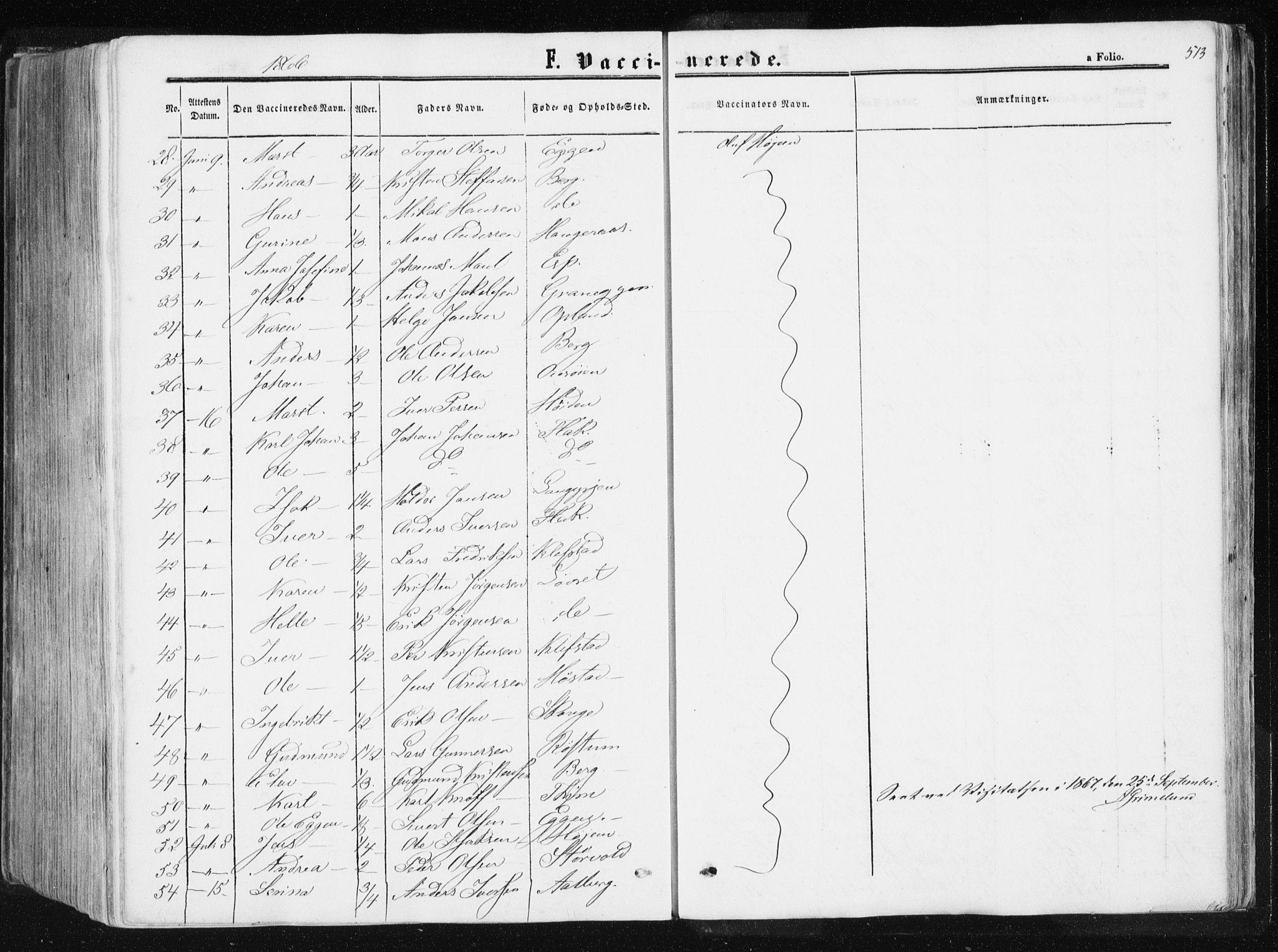 Ministerialprotokoller, klokkerbøker og fødselsregistre - Sør-Trøndelag, SAT/A-1456/612/L0377: Parish register (official) no. 612A09, 1859-1877, p. 513