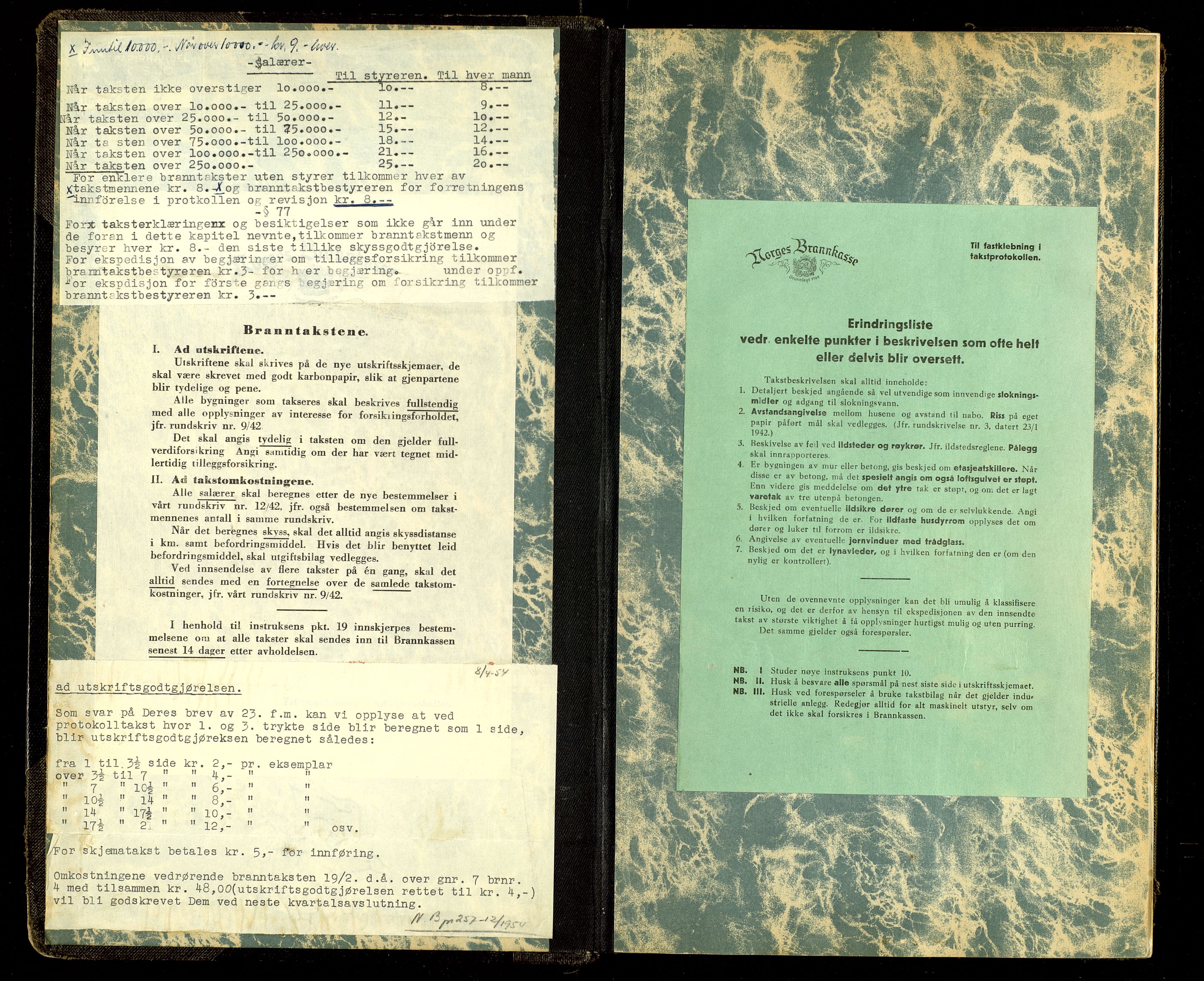 Norges Brannkasse, Lesja og Dovre, AV/SAH-NBRAND-030/F/L0002: Branntakstprotokoll, 1950-1955