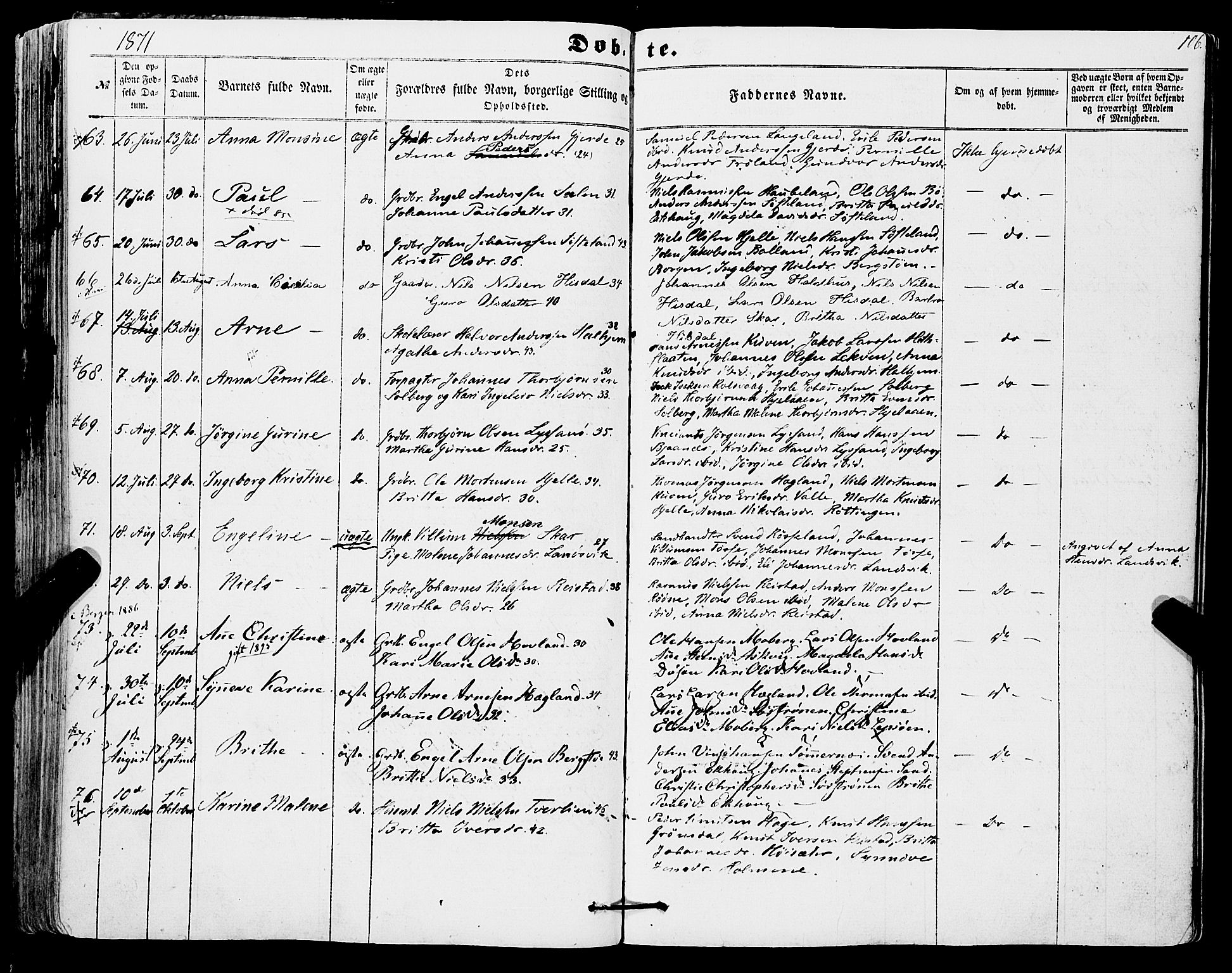 Os sokneprestembete, AV/SAB-A-99929: Parish register (official) no. A 17, 1860-1873, p. 106