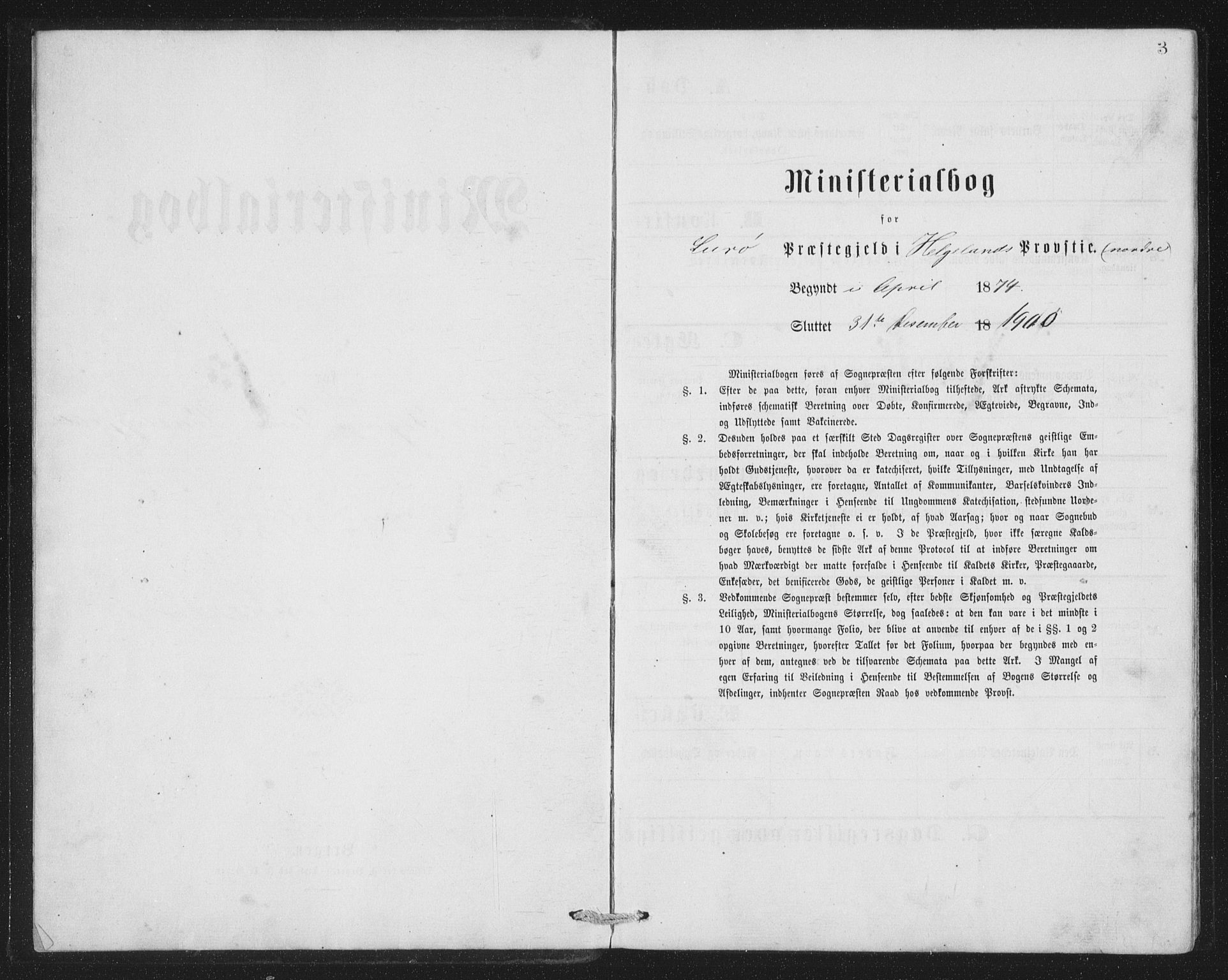 Ministerialprotokoller, klokkerbøker og fødselsregistre - Nordland, SAT/A-1459/840/L0582: Parish register (copy) no. 840C02, 1874-1900, p. 3