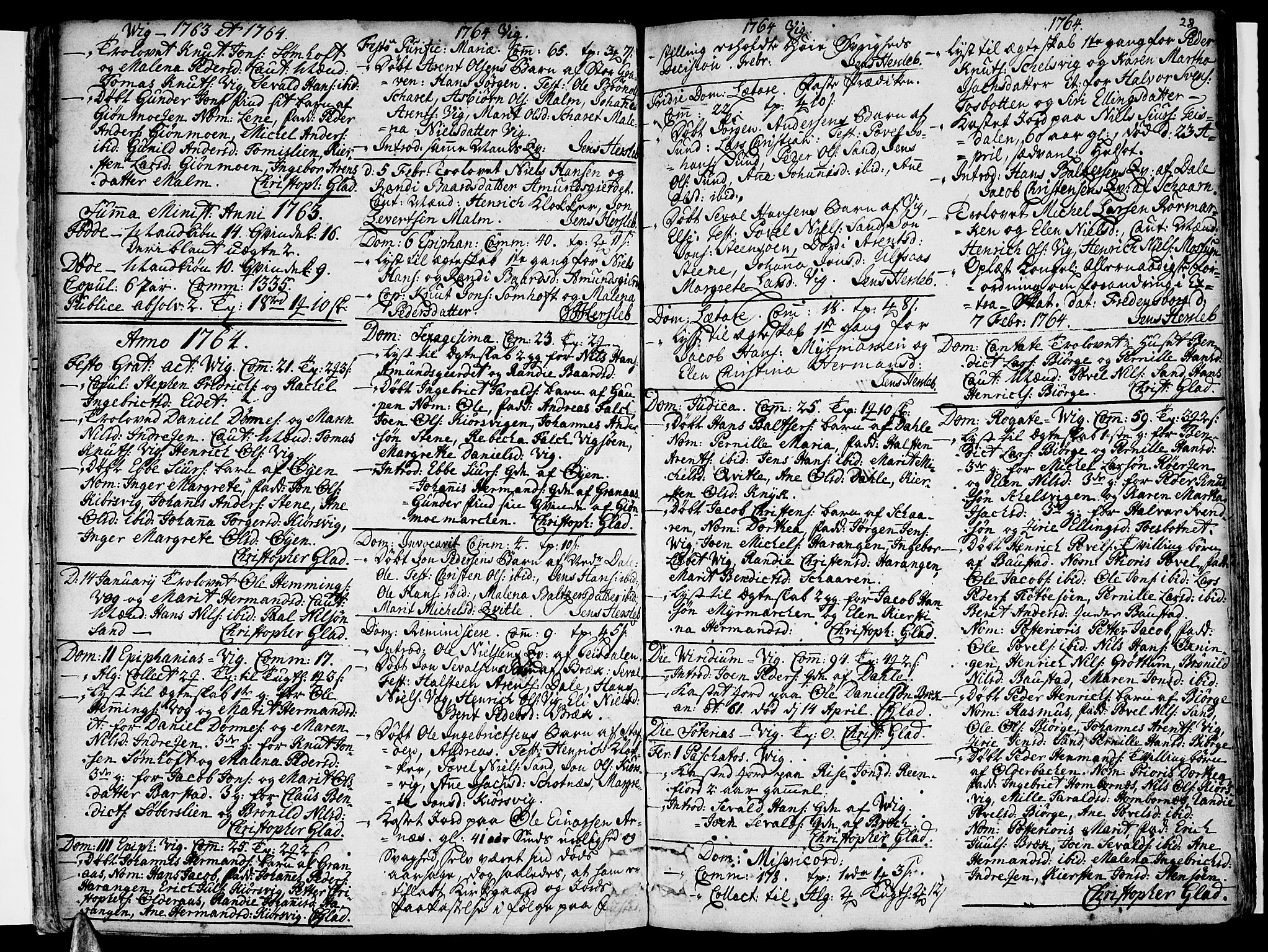 Ministerialprotokoller, klokkerbøker og fødselsregistre - Nordland, SAT/A-1459/812/L0173: Parish register (official) no. 812A02, 1752-1800, p. 28