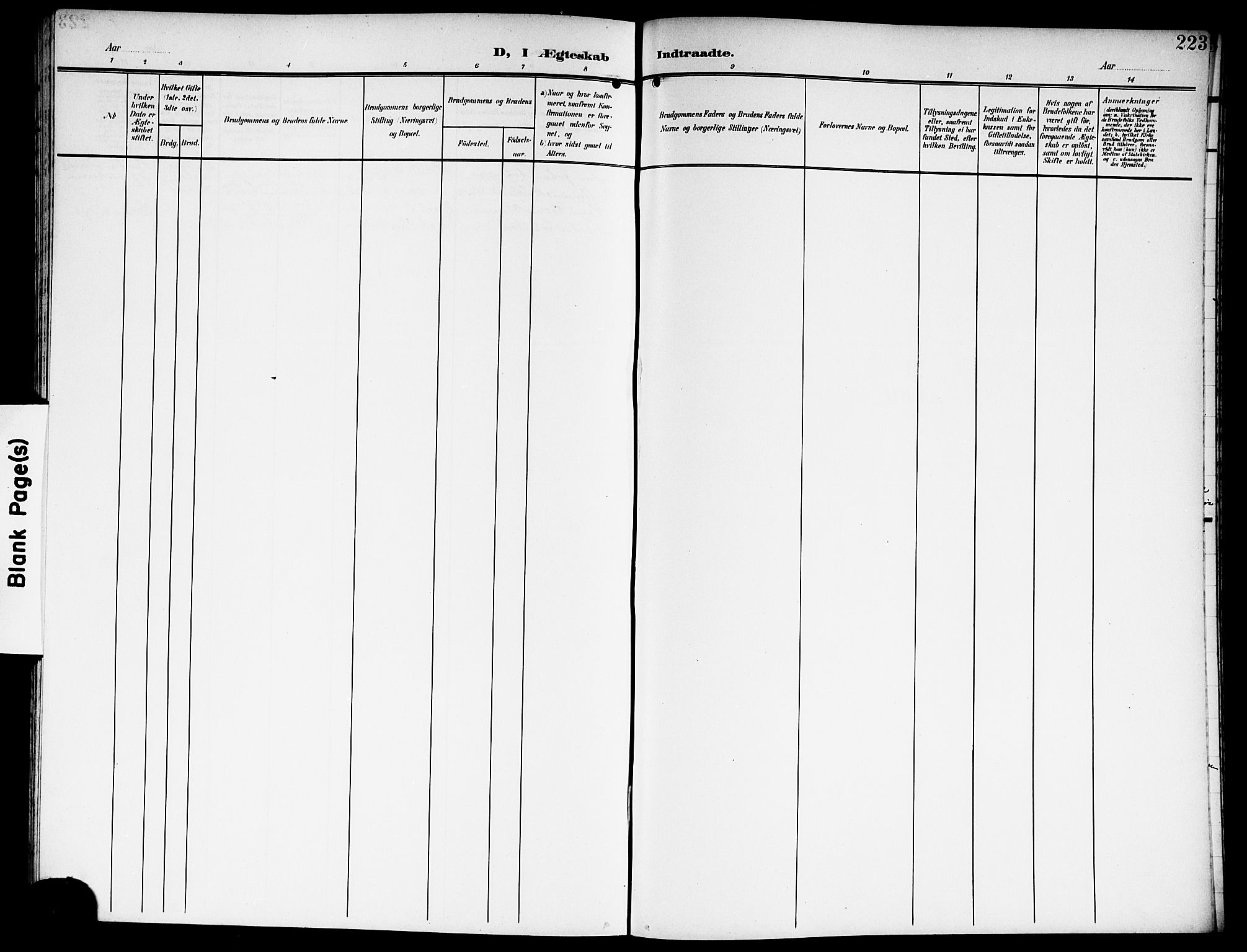 Kråkstad prestekontor Kirkebøker, SAO/A-10125a/G/Gb/L0001: Parish register (copy) no. II 1, 1905-1920, p. 223