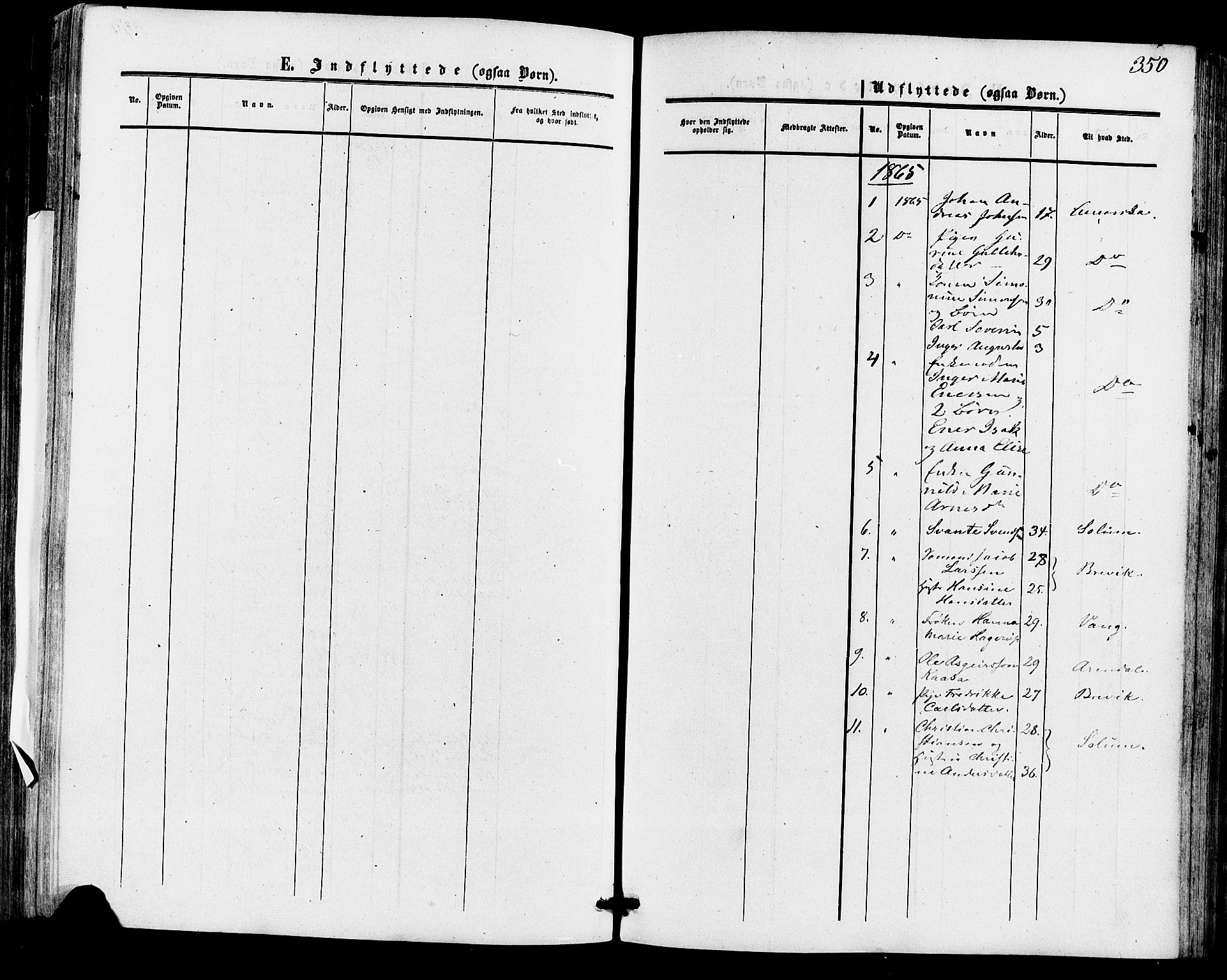 Skien kirkebøker, SAKO/A-302/F/Fa/L0007: Parish register (official) no. 7, 1856-1865, p. 350
