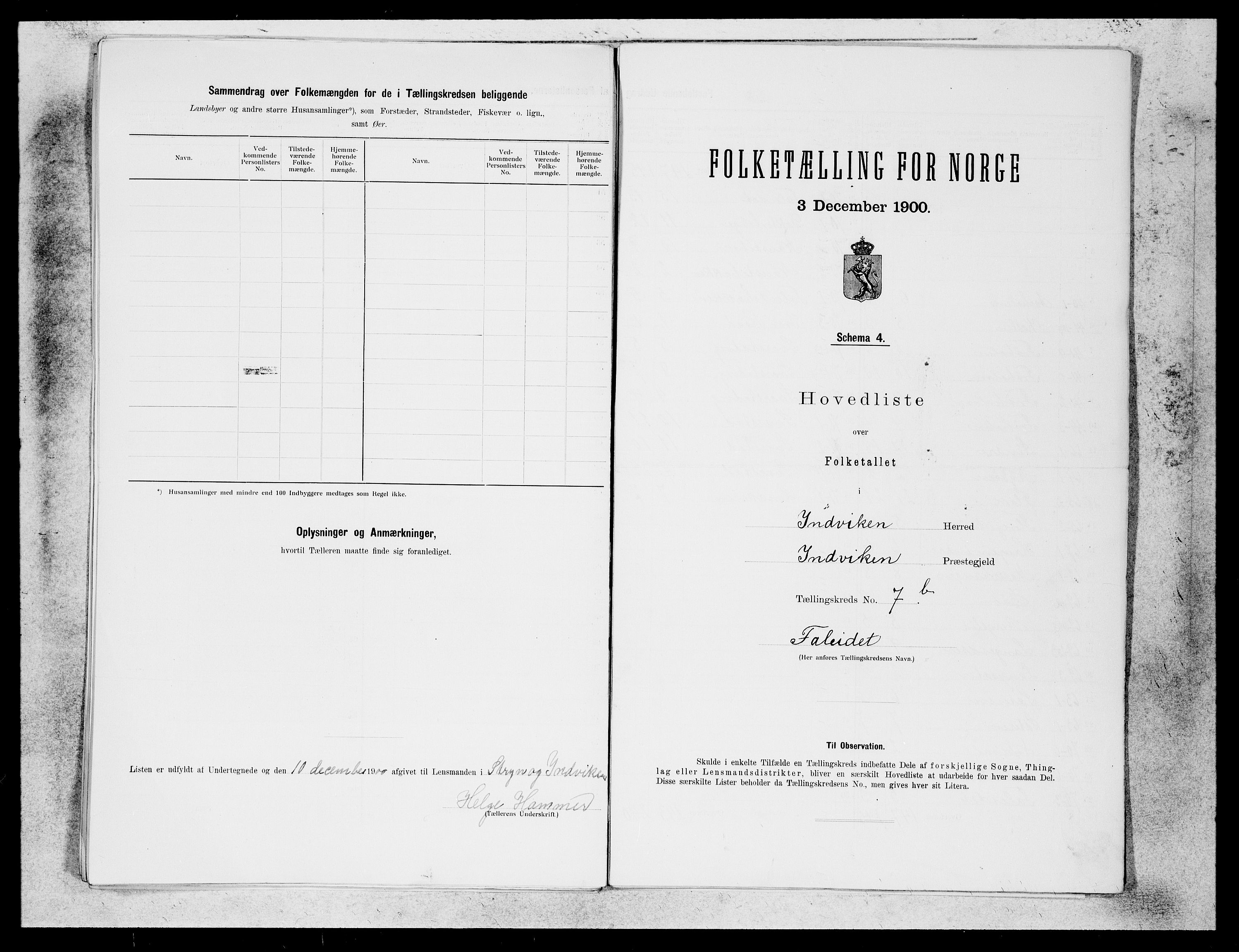 SAB, 1900 census for Innvik, 1900, p. 15