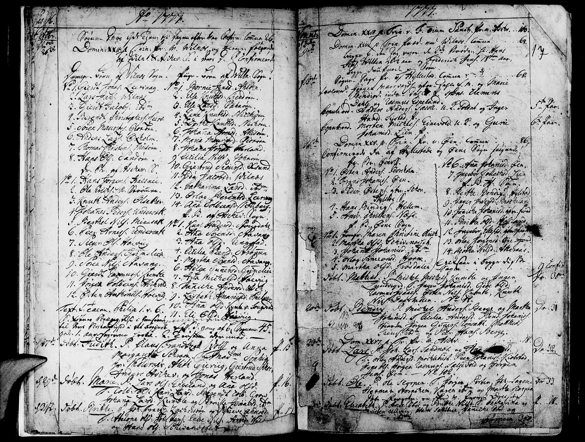 Askvoll sokneprestembete, SAB/A-79501/H/Haa/Haaa/L0009: Parish register (official) no. A 9, 1776-1821, p. 16-17