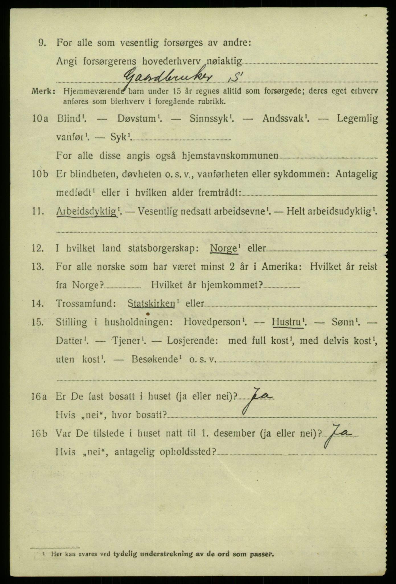 SAB, 1920 census for Austrheim, 1920, p. 2051