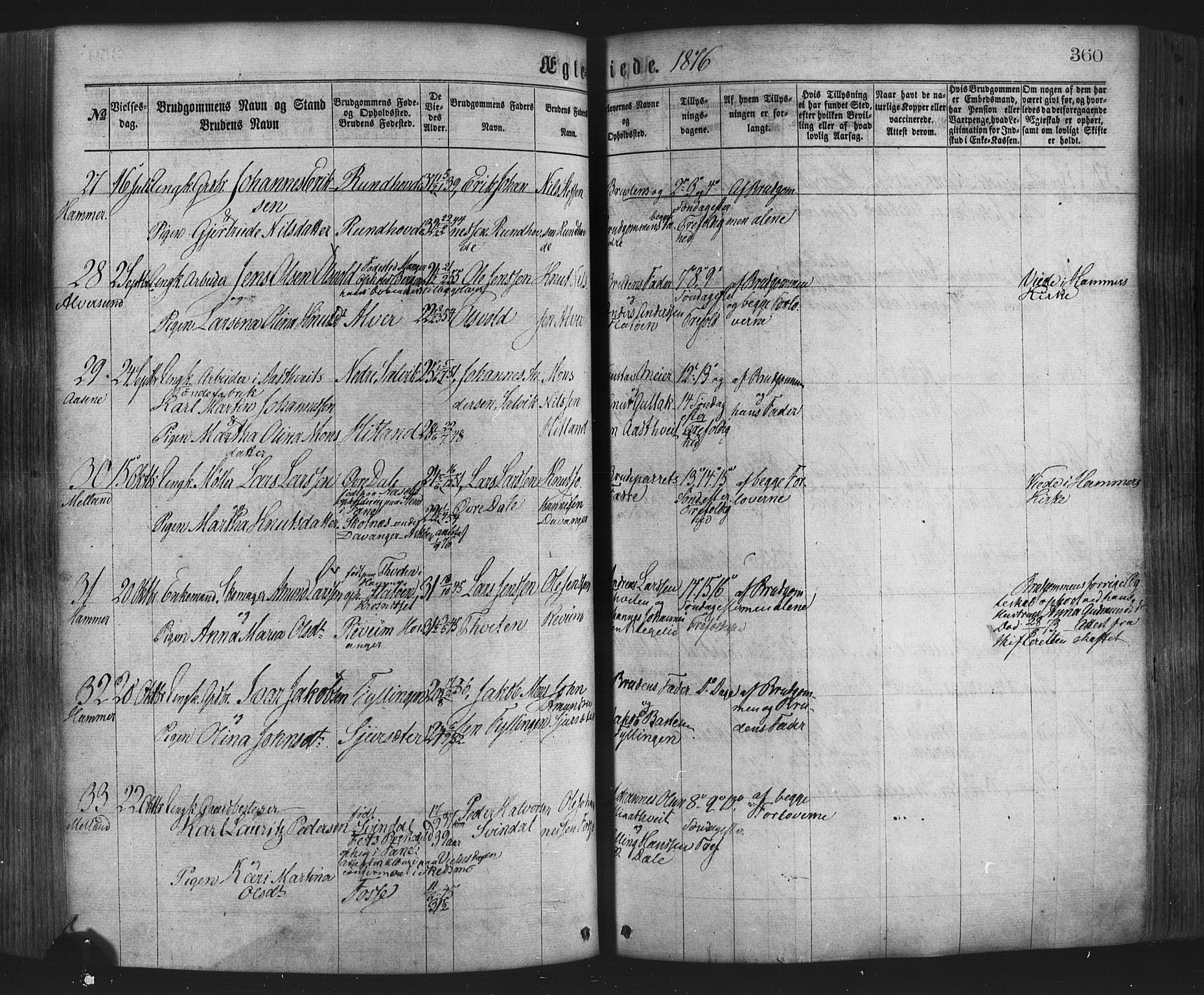 Hamre sokneprestembete, AV/SAB-A-75501/H/Ha/Haa/Haaa/L0015: Parish register (official) no. A 15, 1870-1881, p. 360