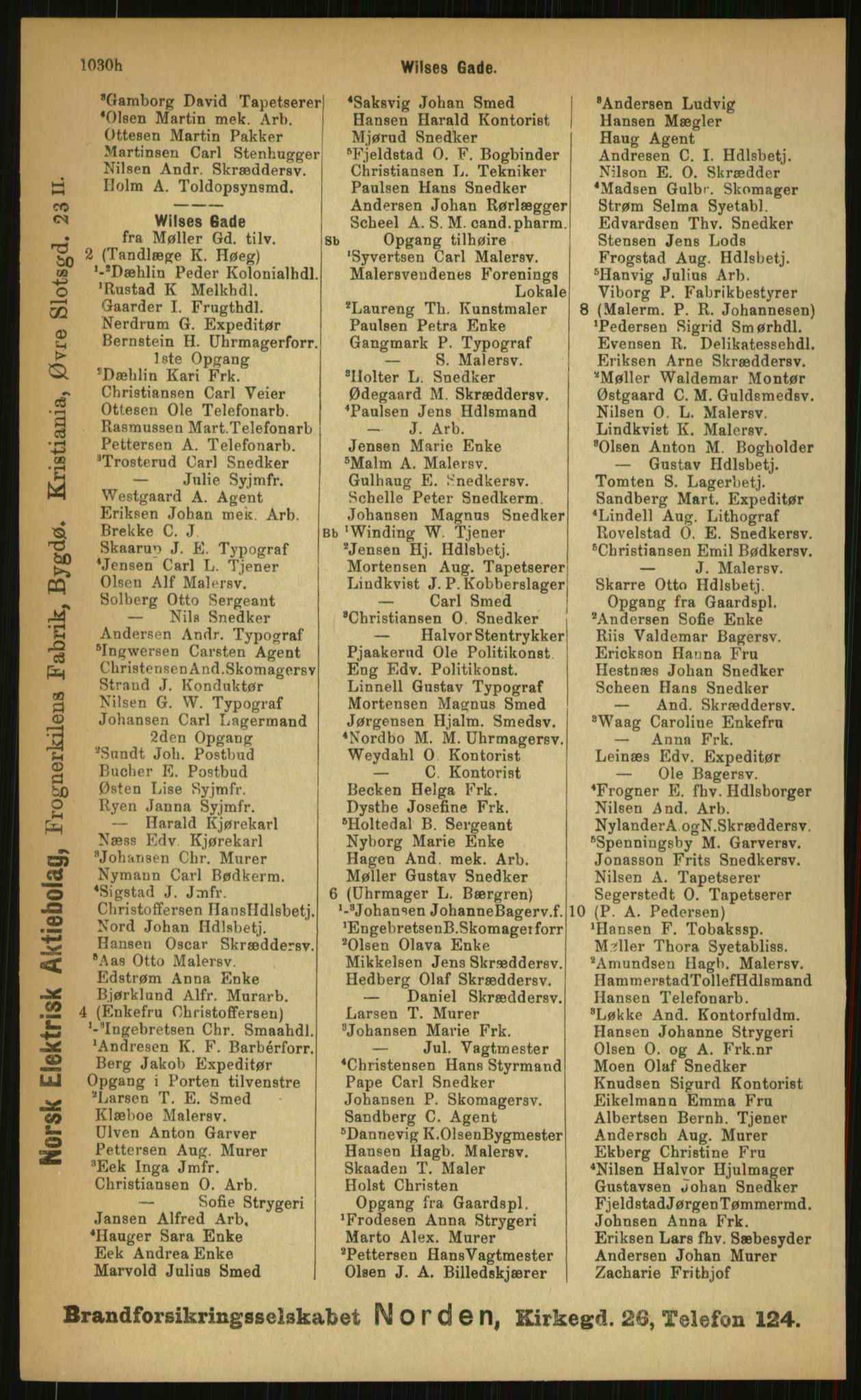 Kristiania/Oslo adressebok, PUBL/-, 1899, p. 1030