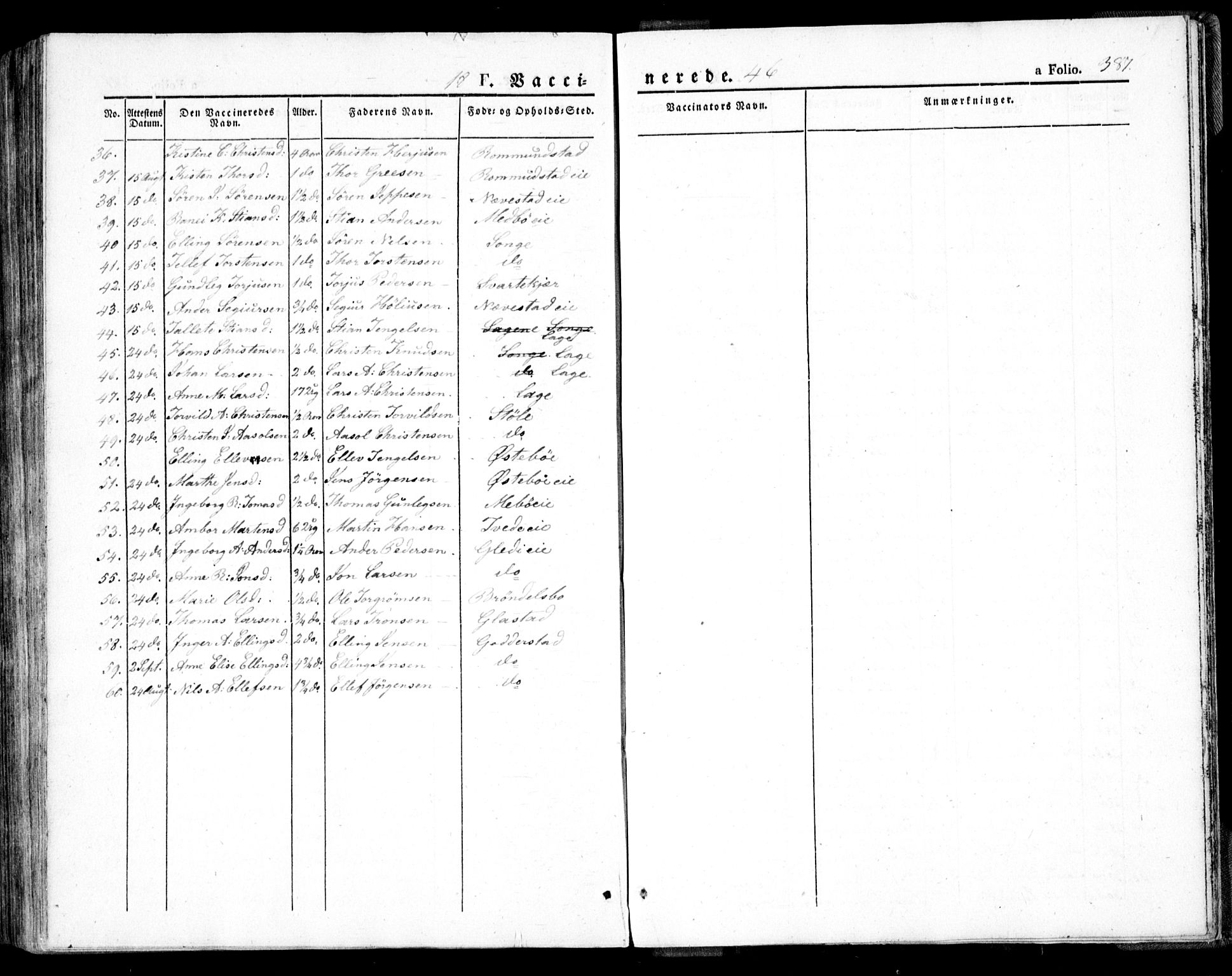 Holt sokneprestkontor, AV/SAK-1111-0021/F/Fa/L0007: Parish register (official) no. A 7, 1836-1848, p. 387