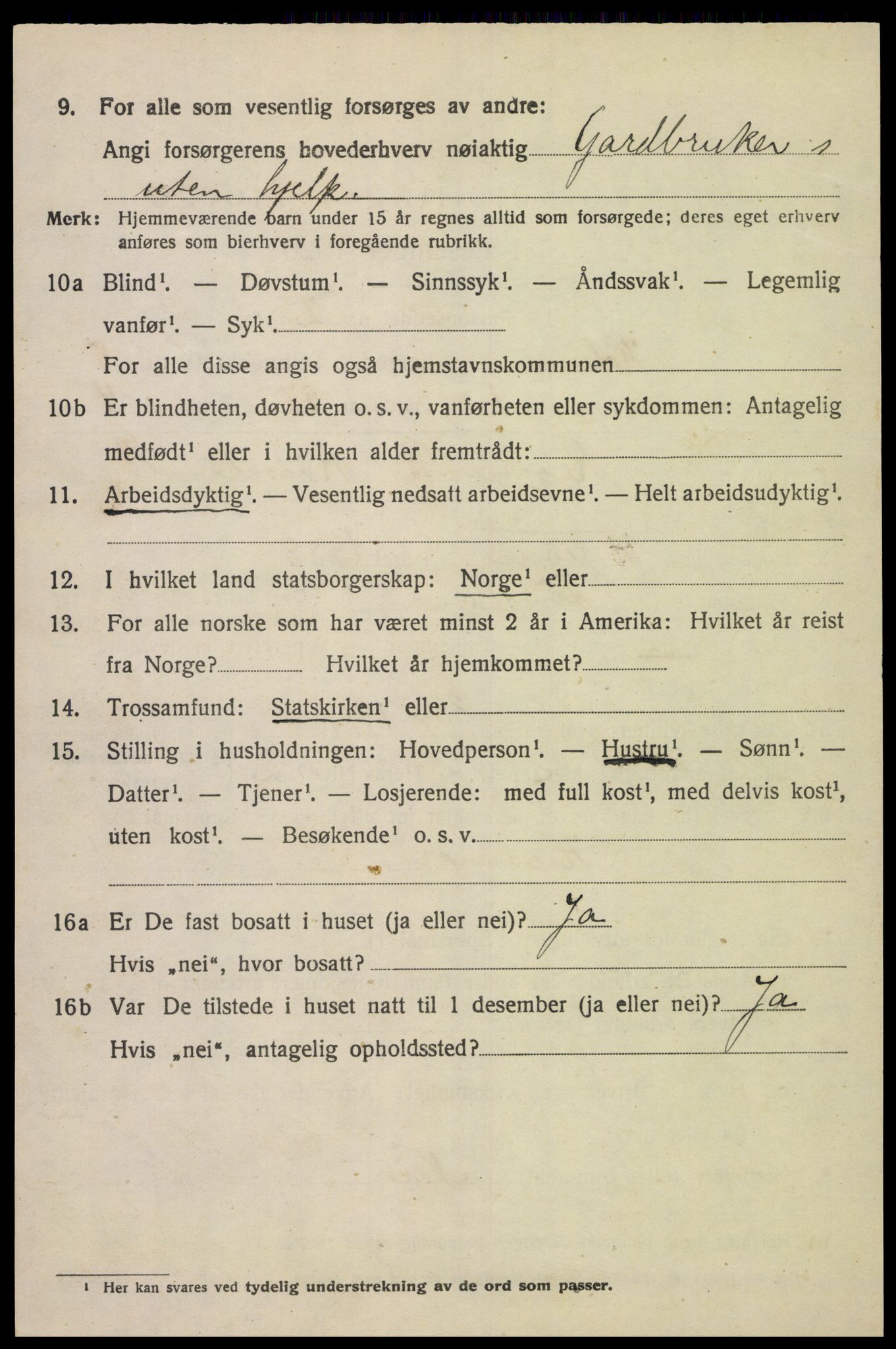 SAK, 1920 census for Holum, 1920, p. 2132