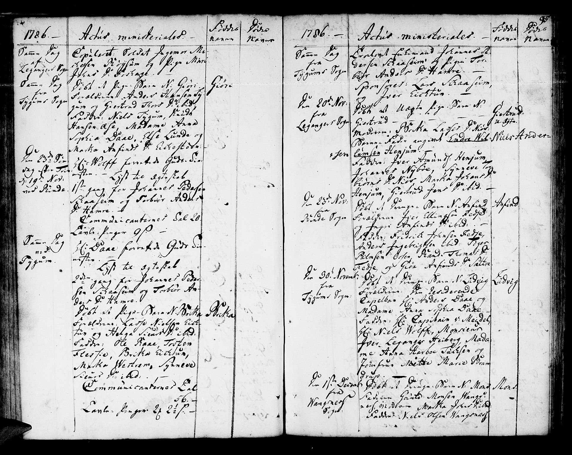 Leikanger sokneprestembete, AV/SAB-A-81001/H/Haa/Haaa/L0004: Parish register (official) no. A 4, 1770-1791, p. 95