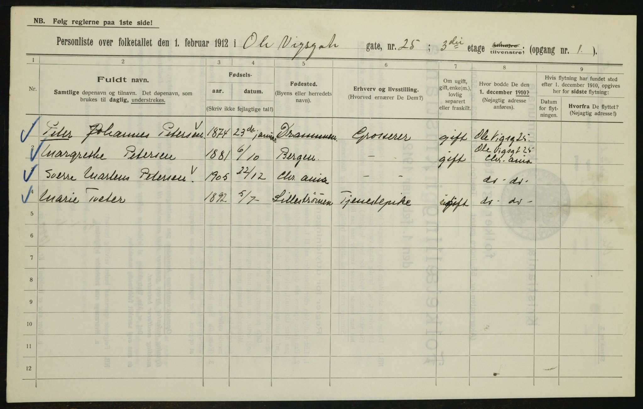 OBA, Municipal Census 1912 for Kristiania, 1912, p. 76289