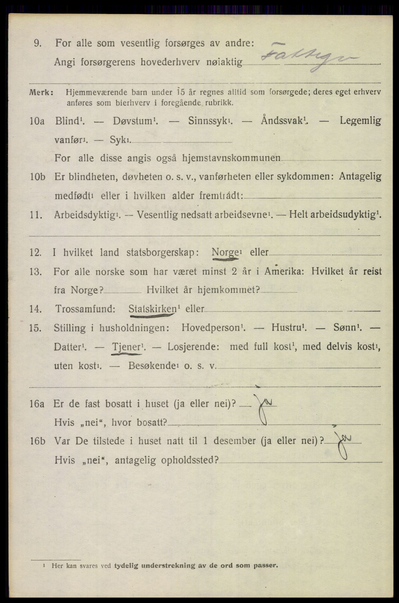 SAH, 1920 census for Elverum, 1920, p. 18001