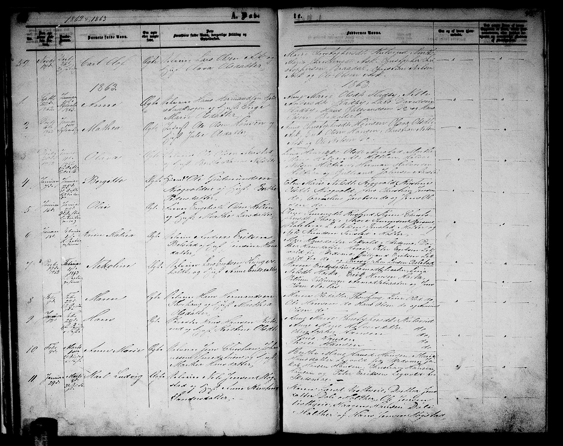 Gjerdrum prestekontor Kirkebøker, SAO/A-10412b/G/Ga/L0004: Parish register (copy) no. I 4, 1858-1890, p. 44-45
