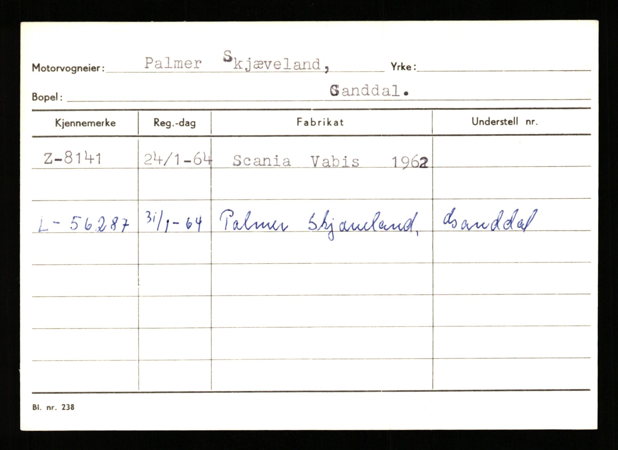 Stavanger trafikkstasjon, AV/SAST-A-101942/0/G/L0002: Registreringsnummer: 5791 - 10405, 1930-1971, p. 1269