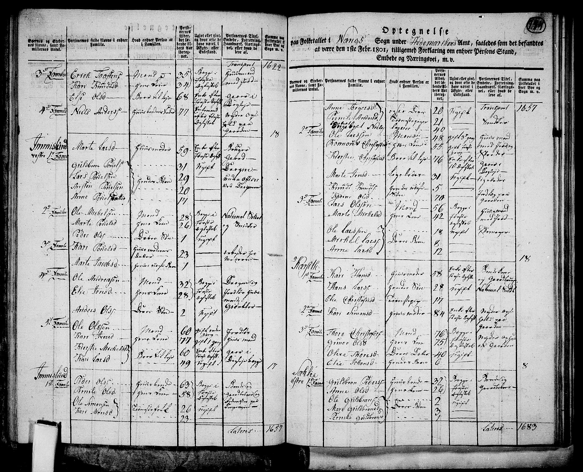 RA, 1801 census for 0414P Vang, 1801, p. 293b-294a