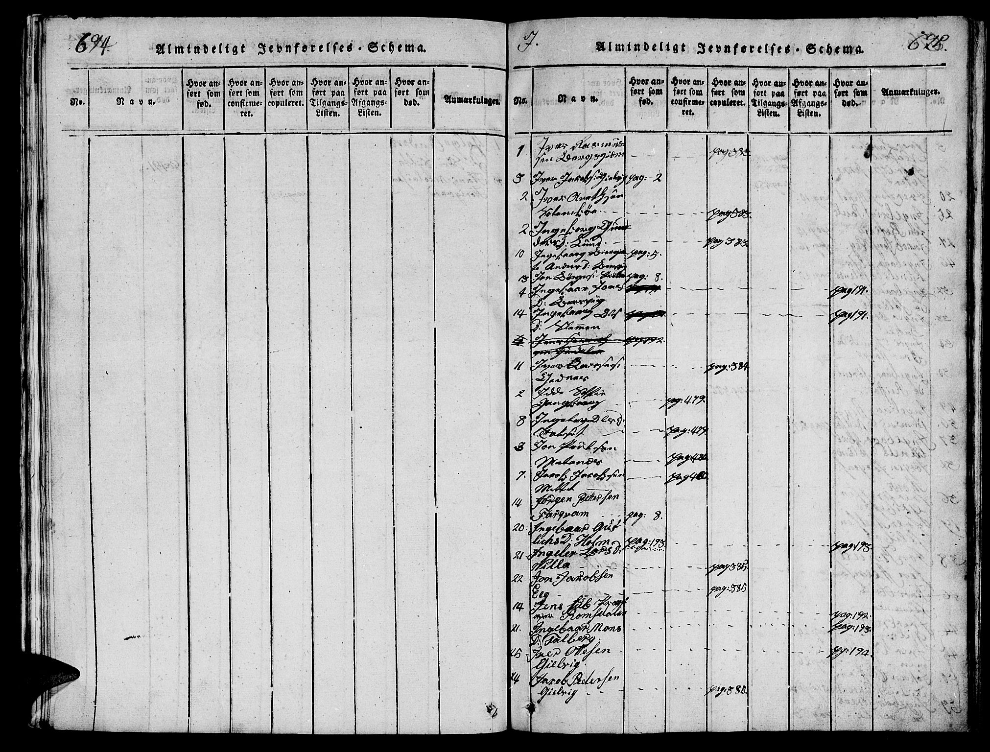 Ministerialprotokoller, klokkerbøker og fødselsregistre - Møre og Romsdal, AV/SAT-A-1454/547/L0610: Parish register (copy) no. 547C01, 1818-1839, p. 694-695