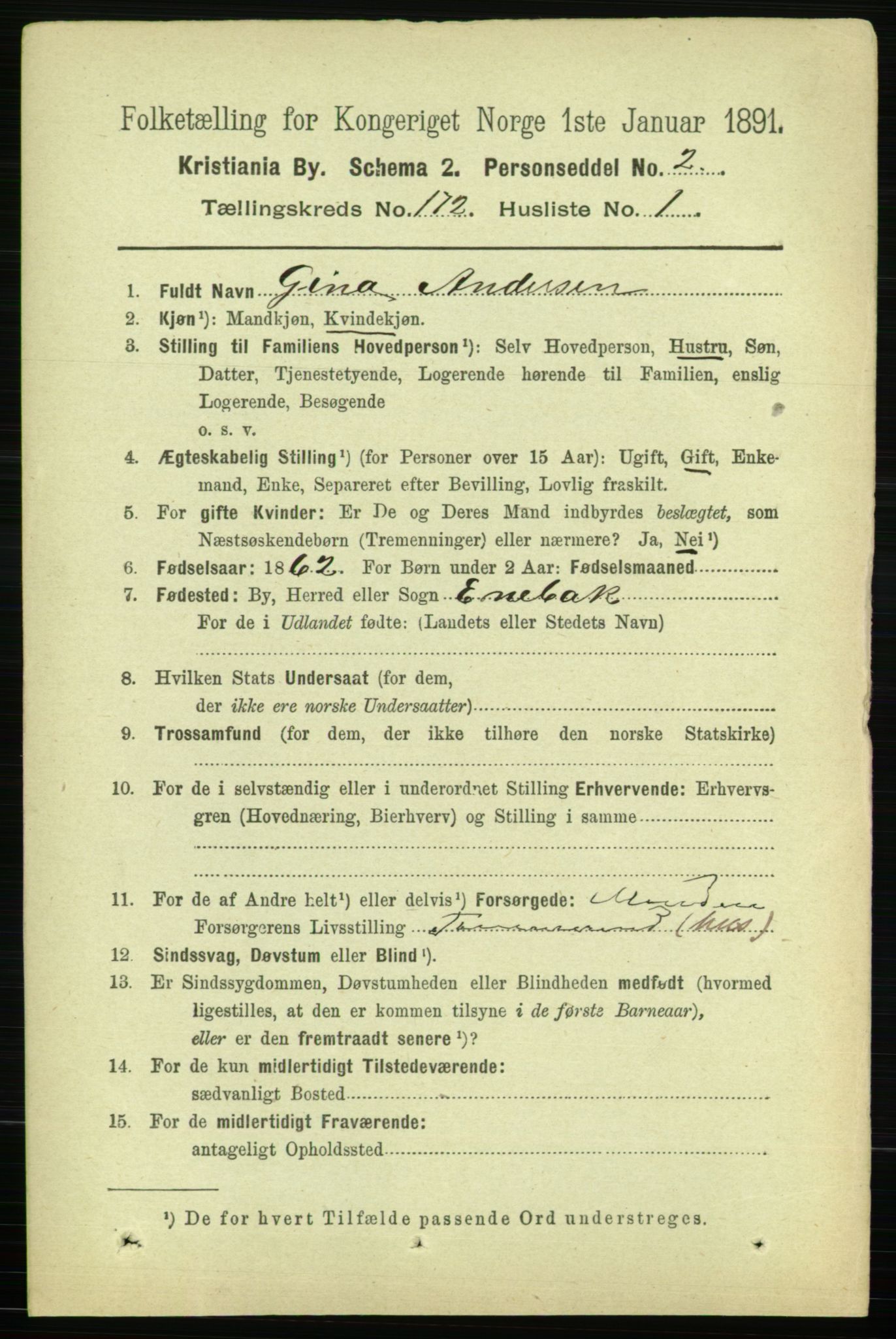 RA, 1891 census for 0301 Kristiania, 1891, p. 101683