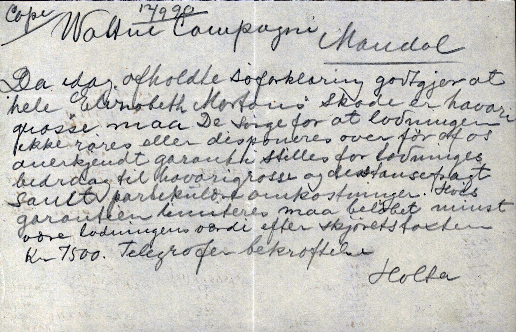 Pa 63 - Østlandske skibsassuranceforening, VEMU/A-1079/G/Ga/L0026/0002: Havaridokumenter / Dovre, Dictator, Ella, Elizabeth Morton, 1890, p. 281