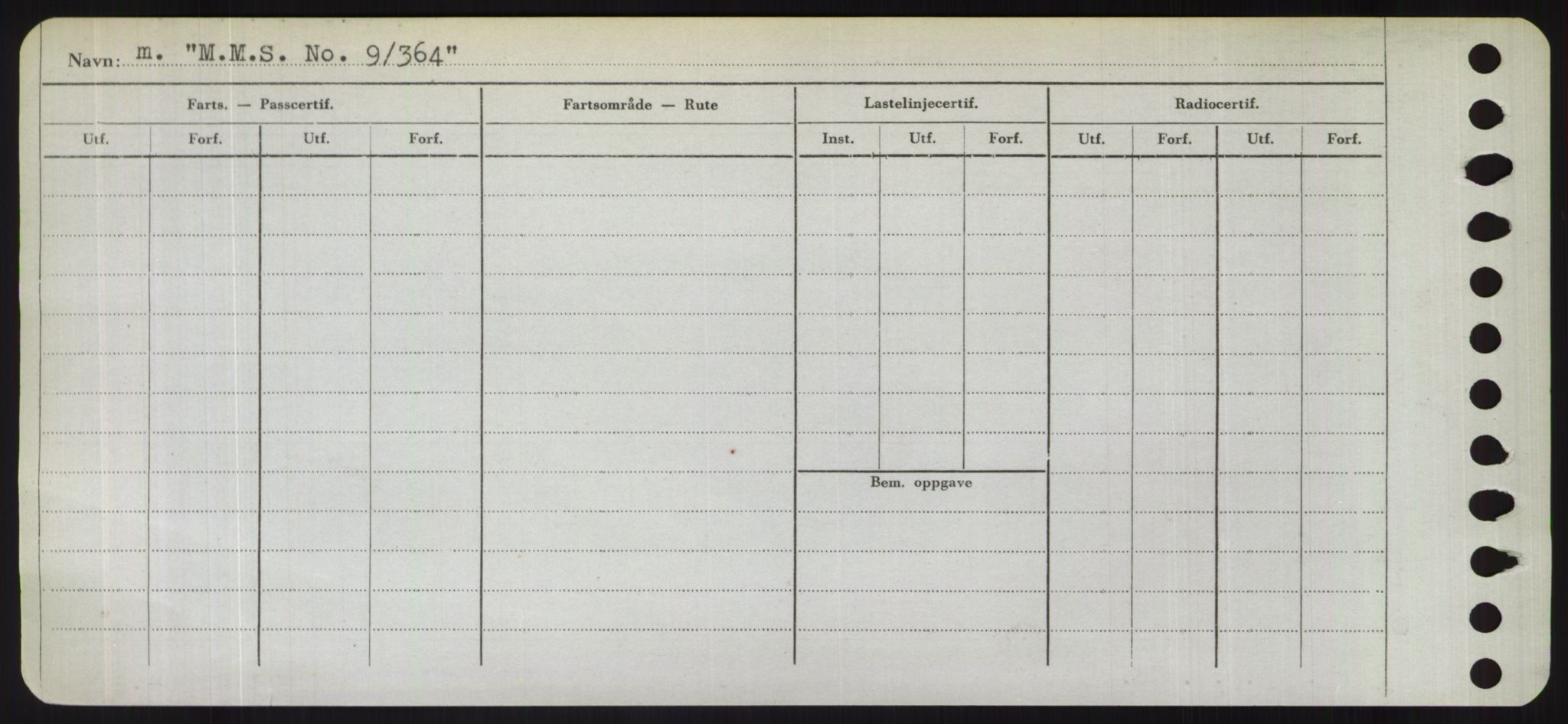 Sjøfartsdirektoratet med forløpere, Skipsmålingen, RA/S-1627/H/Hd/L0024: Fartøy, M-Mim, p. 2