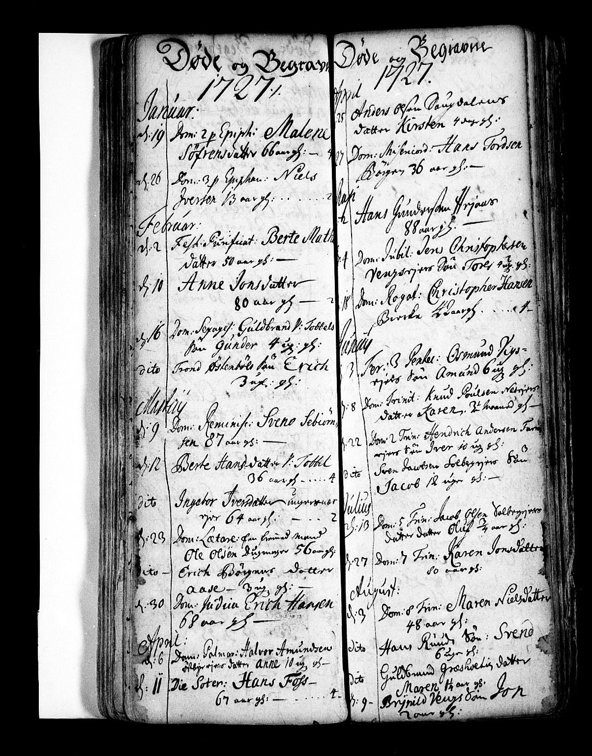 Enebakk prestekontor Kirkebøker, AV/SAO-A-10171c/F/Fa/L0001: Parish register (official) no. I 1, 1719-1754