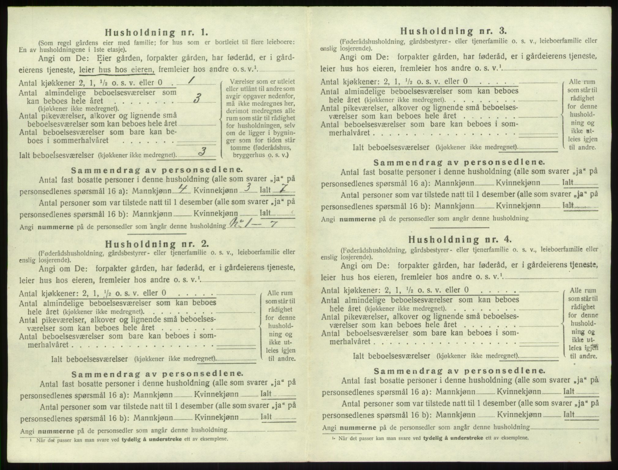 SAB, 1920 census for Sogndal, 1920, p. 1220