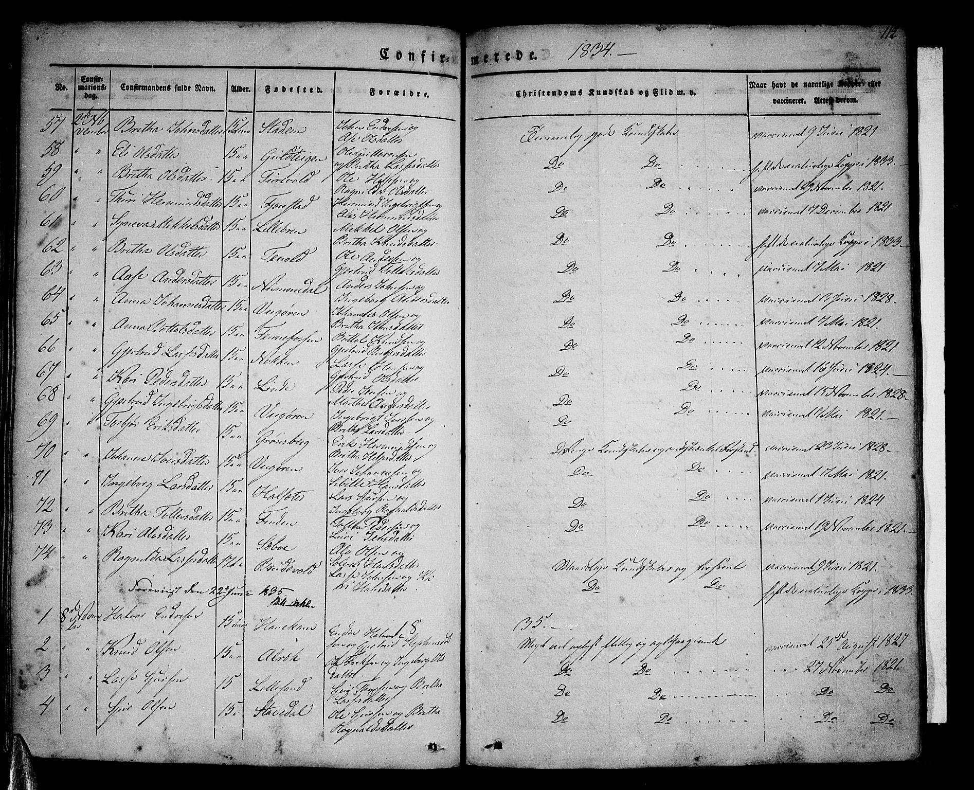 Vik sokneprestembete, SAB/A-81501: Parish register (official) no. A 7, 1831-1845, p. 112