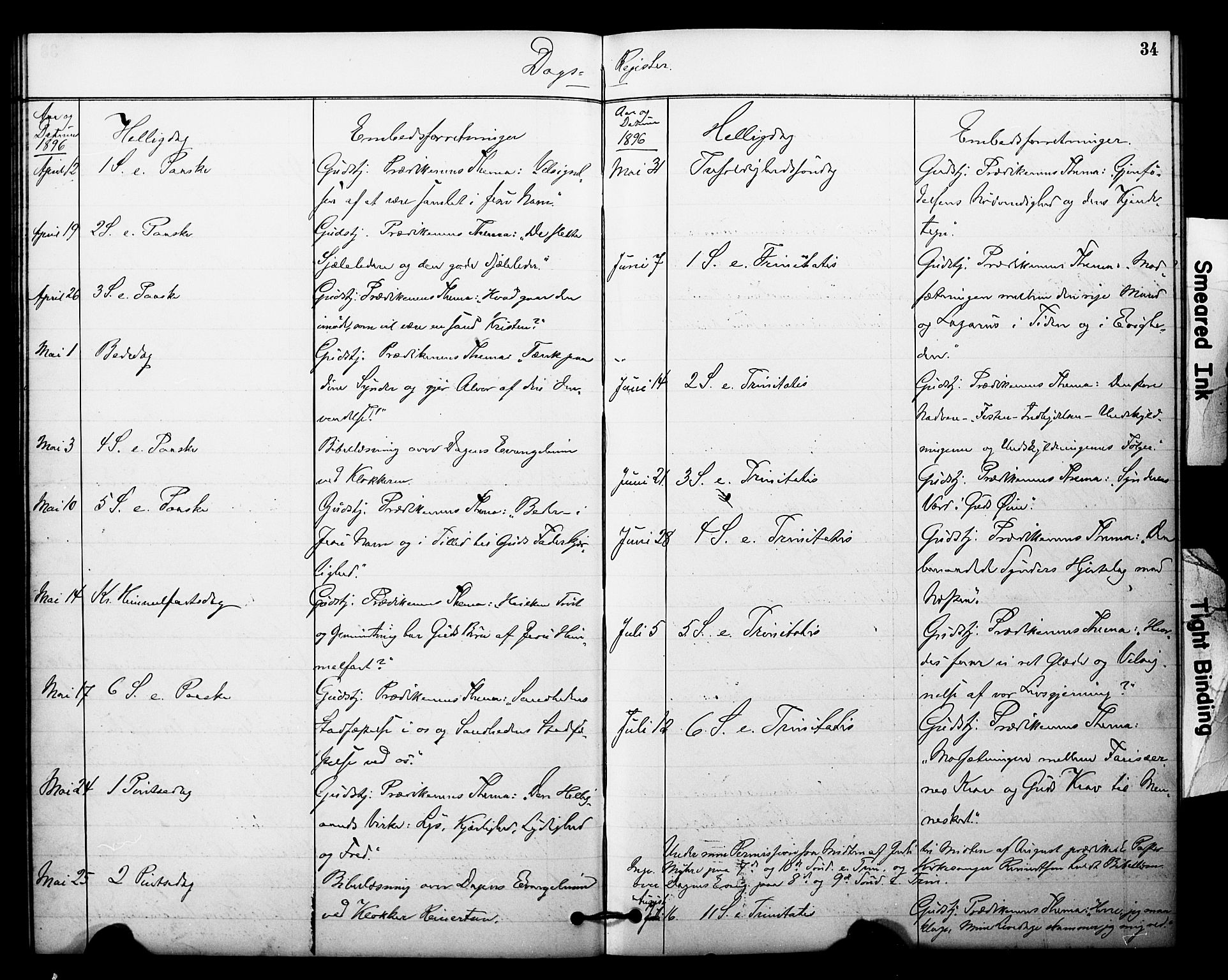 Akershus festnings slaveri Kirkebøker, SAO/A-10841/F/Fa/L0003: Parish register (official) no. 3, 1884-1912, p. 34