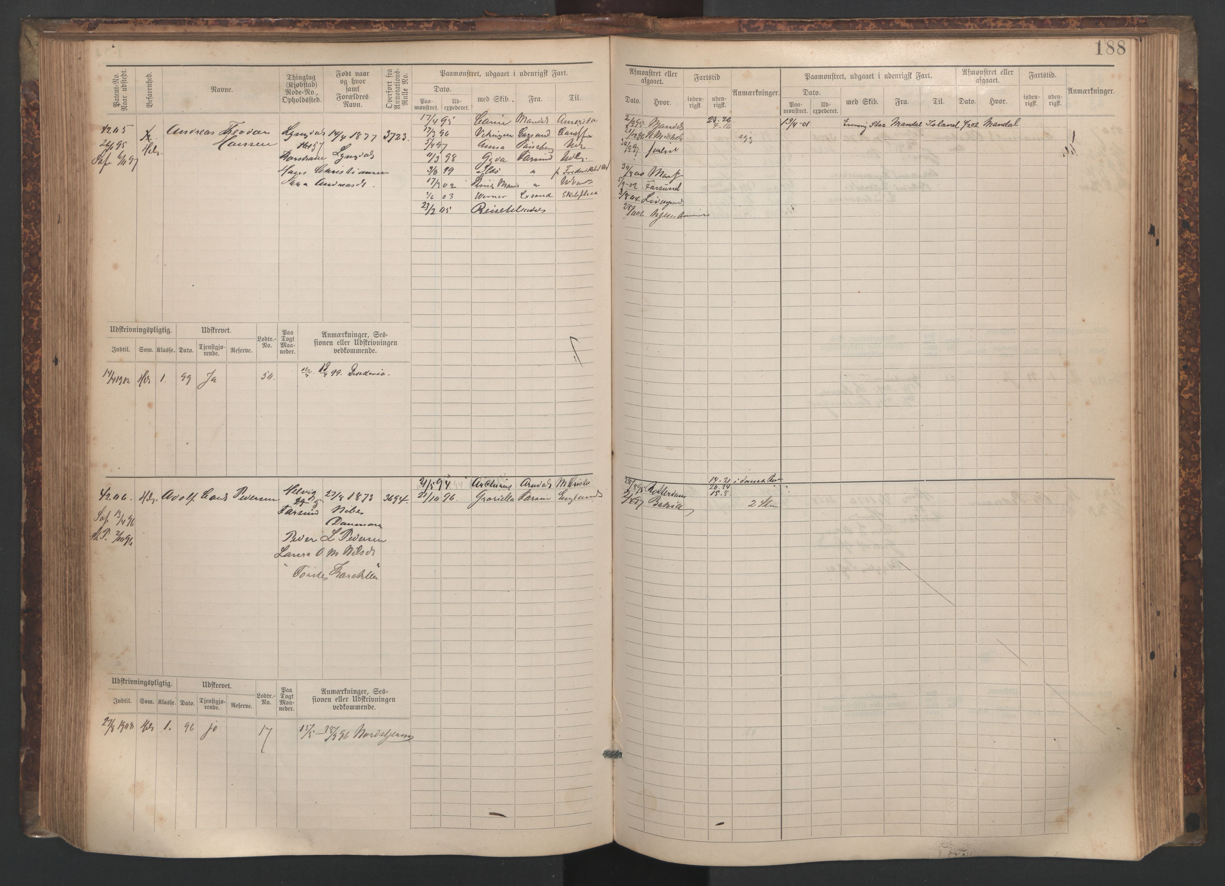 Farsund mønstringskrets, AV/SAK-2031-0017/F/Fb/L0020: Hovedrulle nr 3833-4506, Z-12, 1890-1930, p. 201